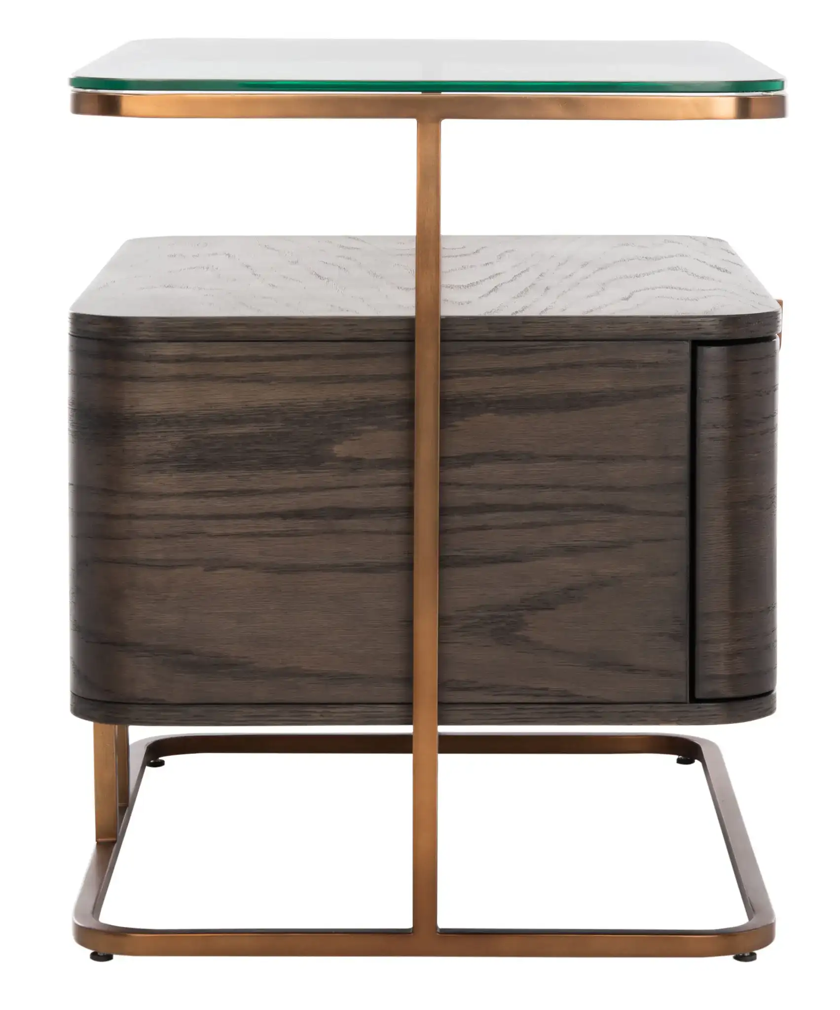 Johnson One-Drawer Nightstand in Dark Walnut, detail view