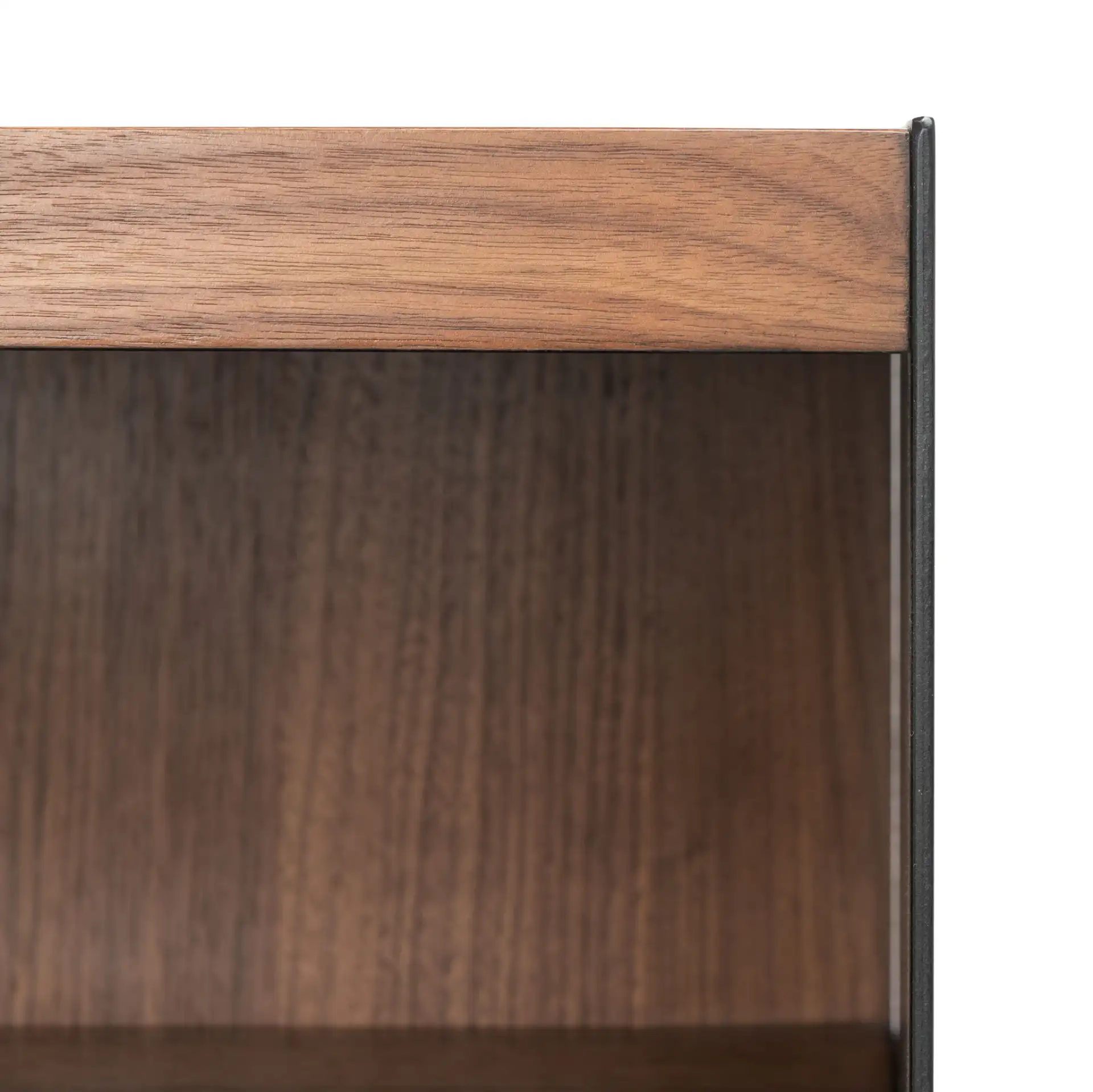 Lawrence One-Drawer Nightstand in Walnut in a styled room