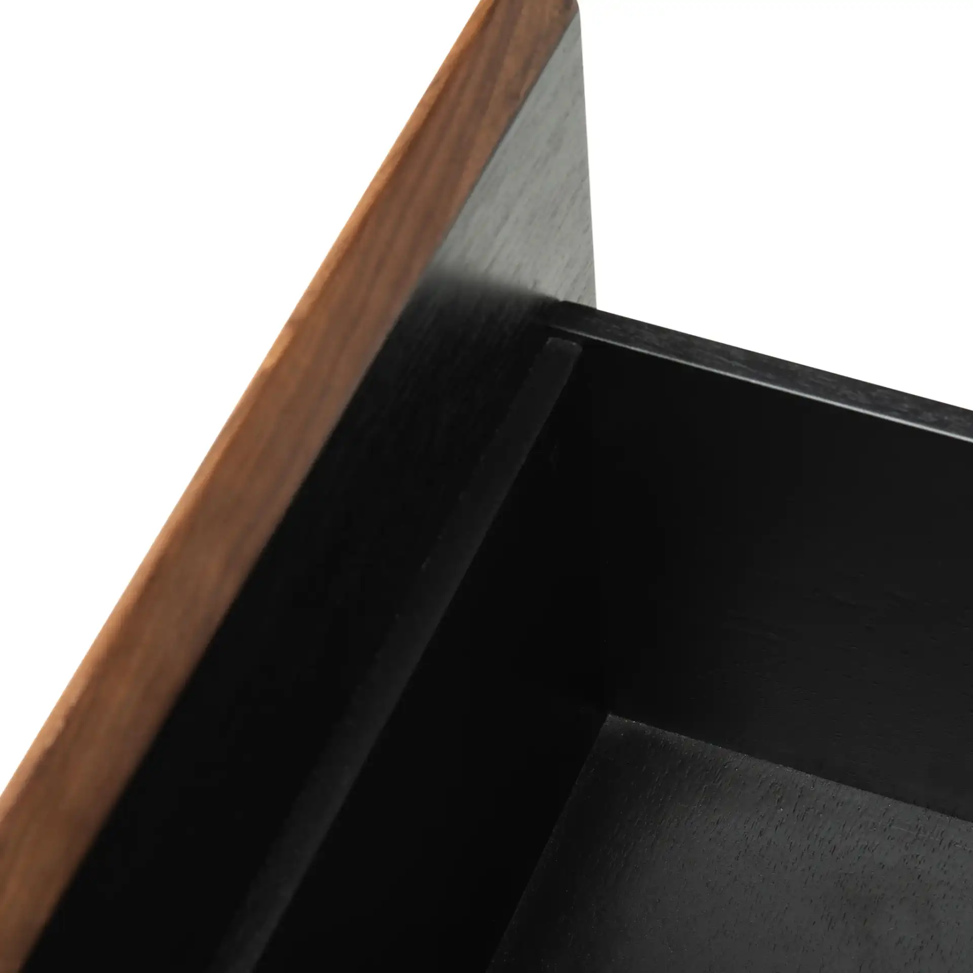 Lawrence One-Drawer Nightstand in Walnut in a styled room