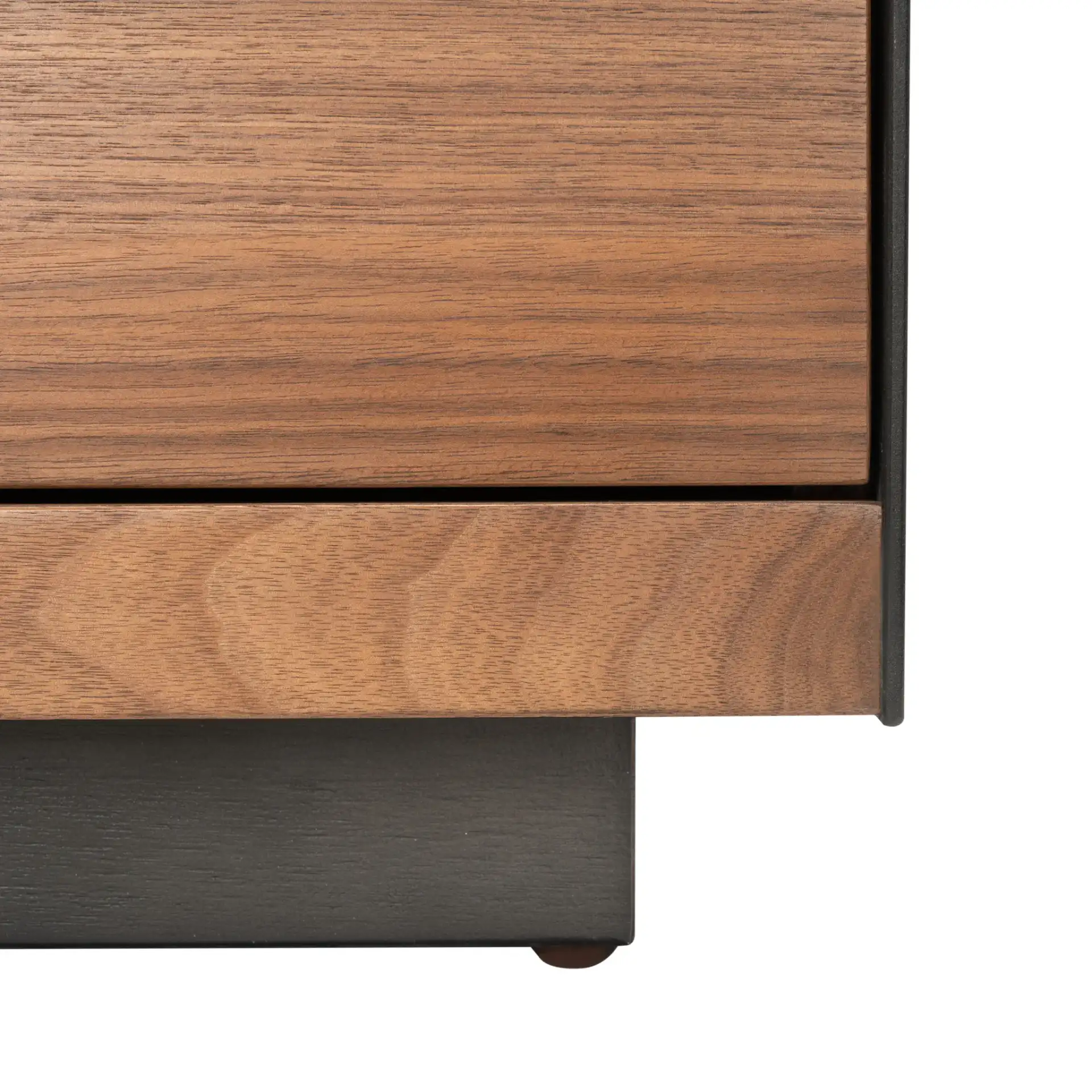 Lawrence One-Drawer Nightstand in Walnut, detail view