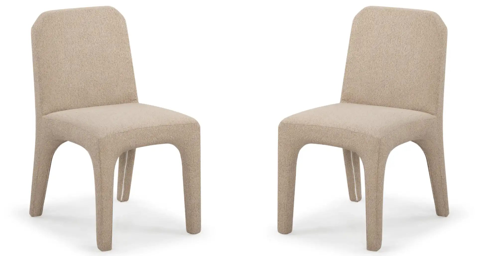 Maricelle Boucle Dining Chair (Set of 2) in Light Brown