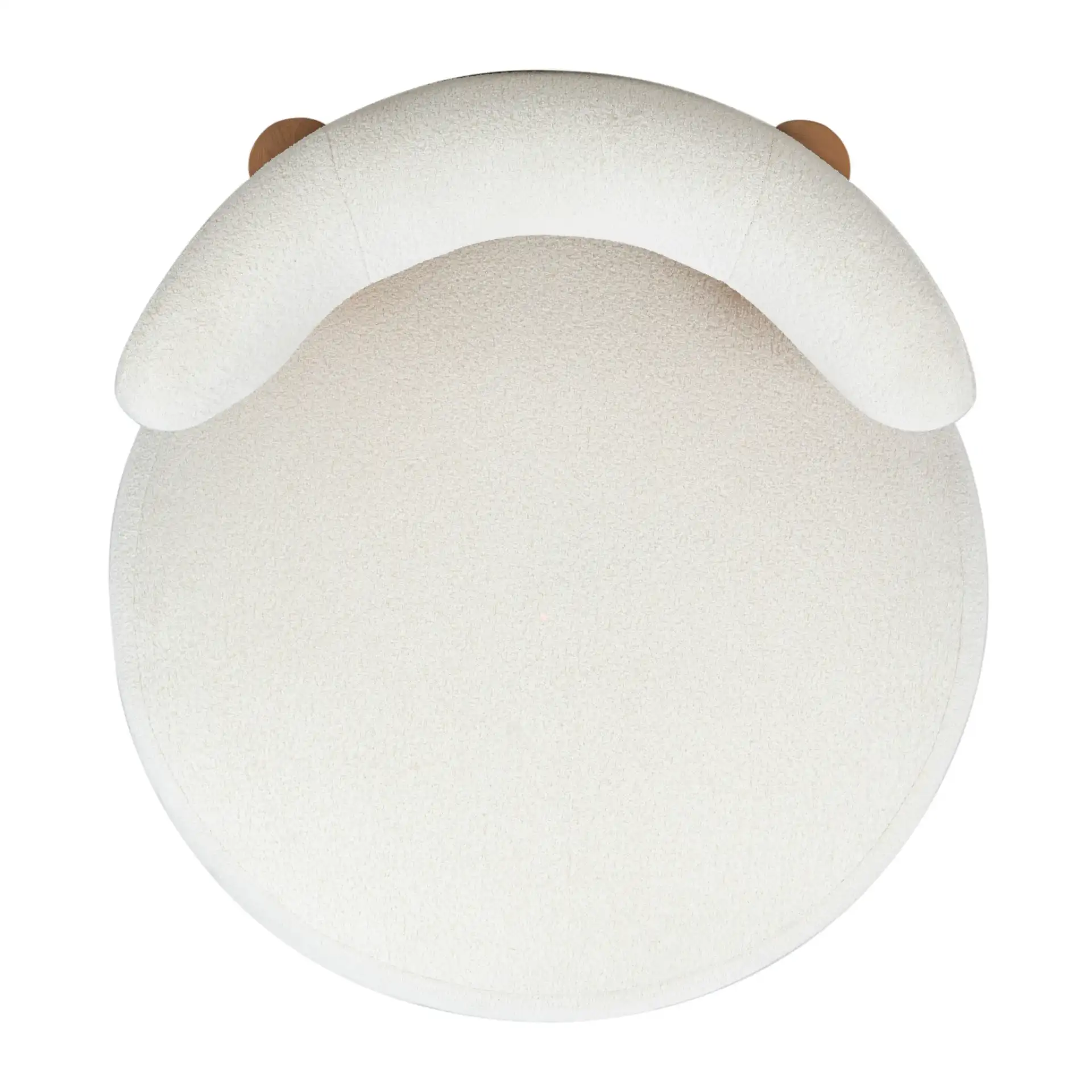Eduardo Boucle Accent Chair in Ivory / Natural, detail view