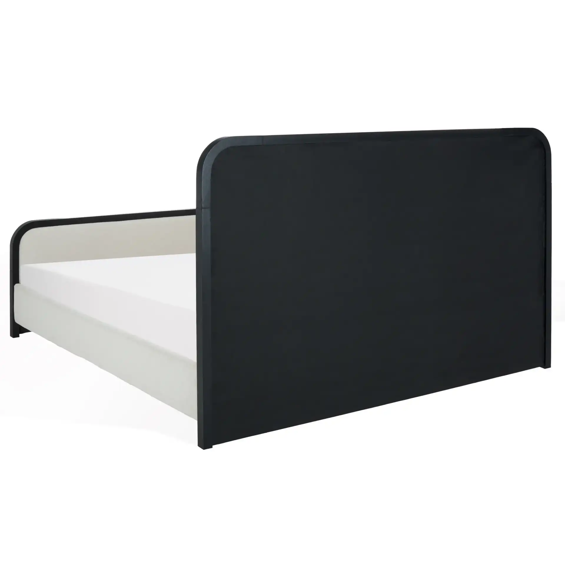 Karolina Boucle Bed in Ivory / Black, detail view