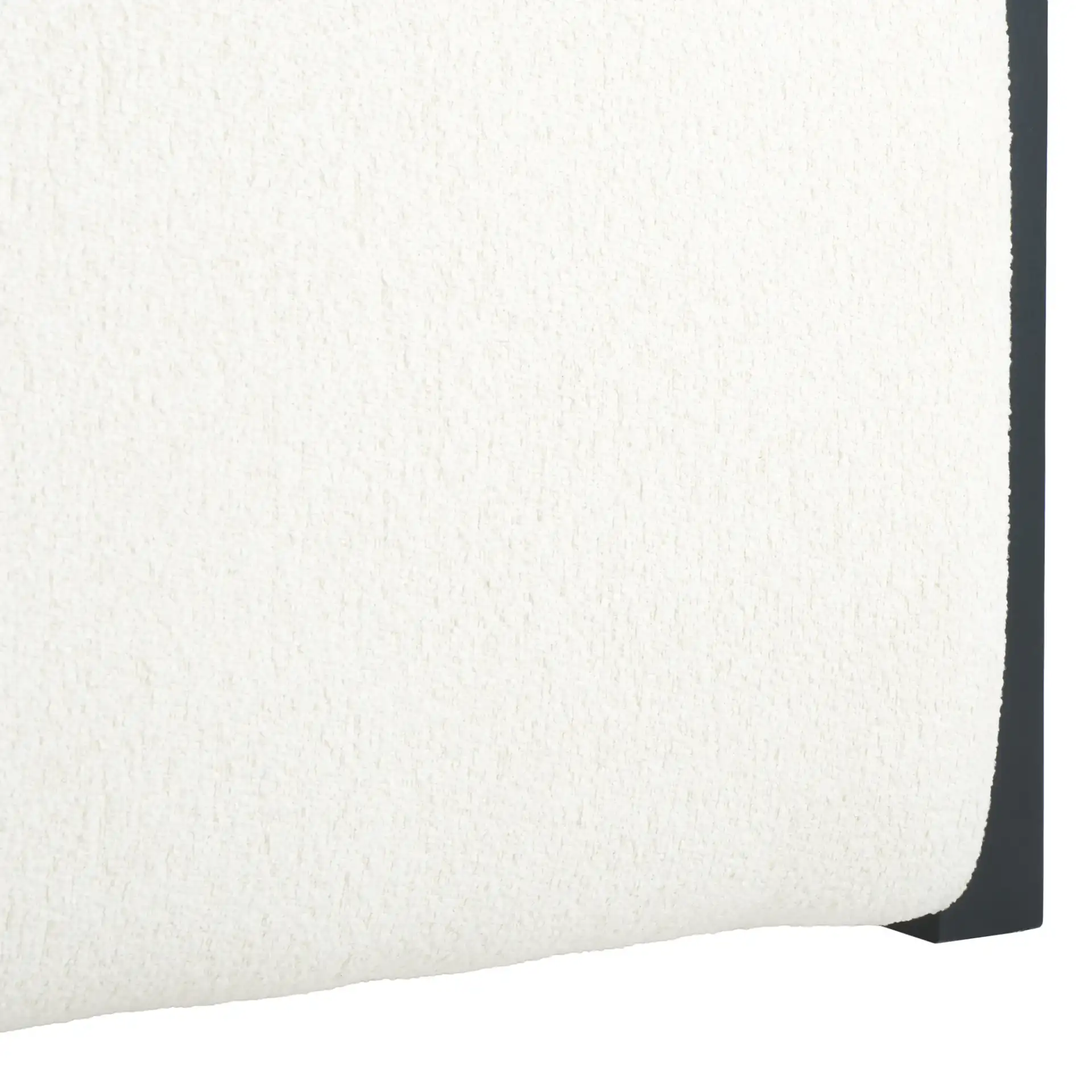 Karolina Boucle Bed in Ivory / Black, detail view