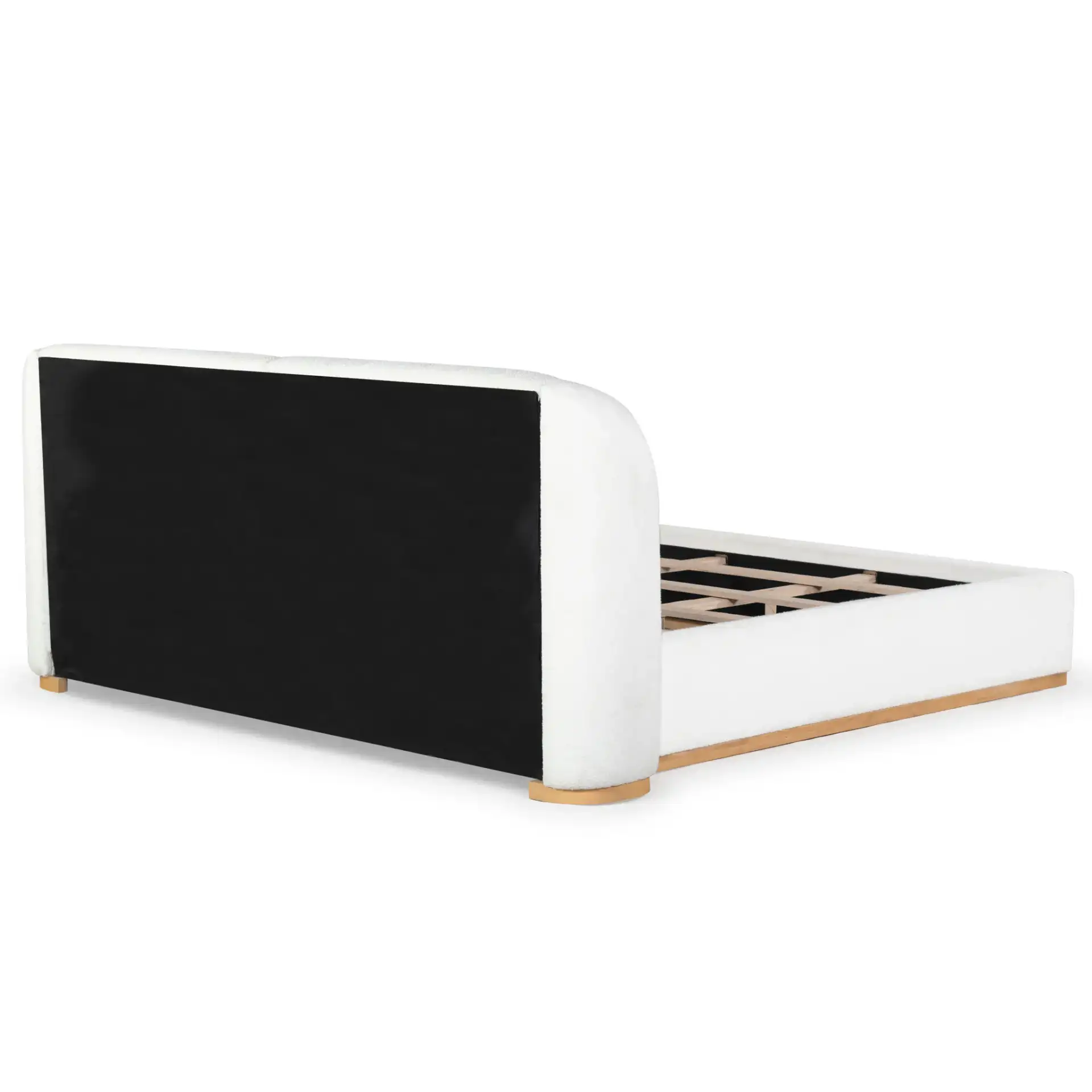 Martynia Boucle Bed in Ivory / Natural, detail view