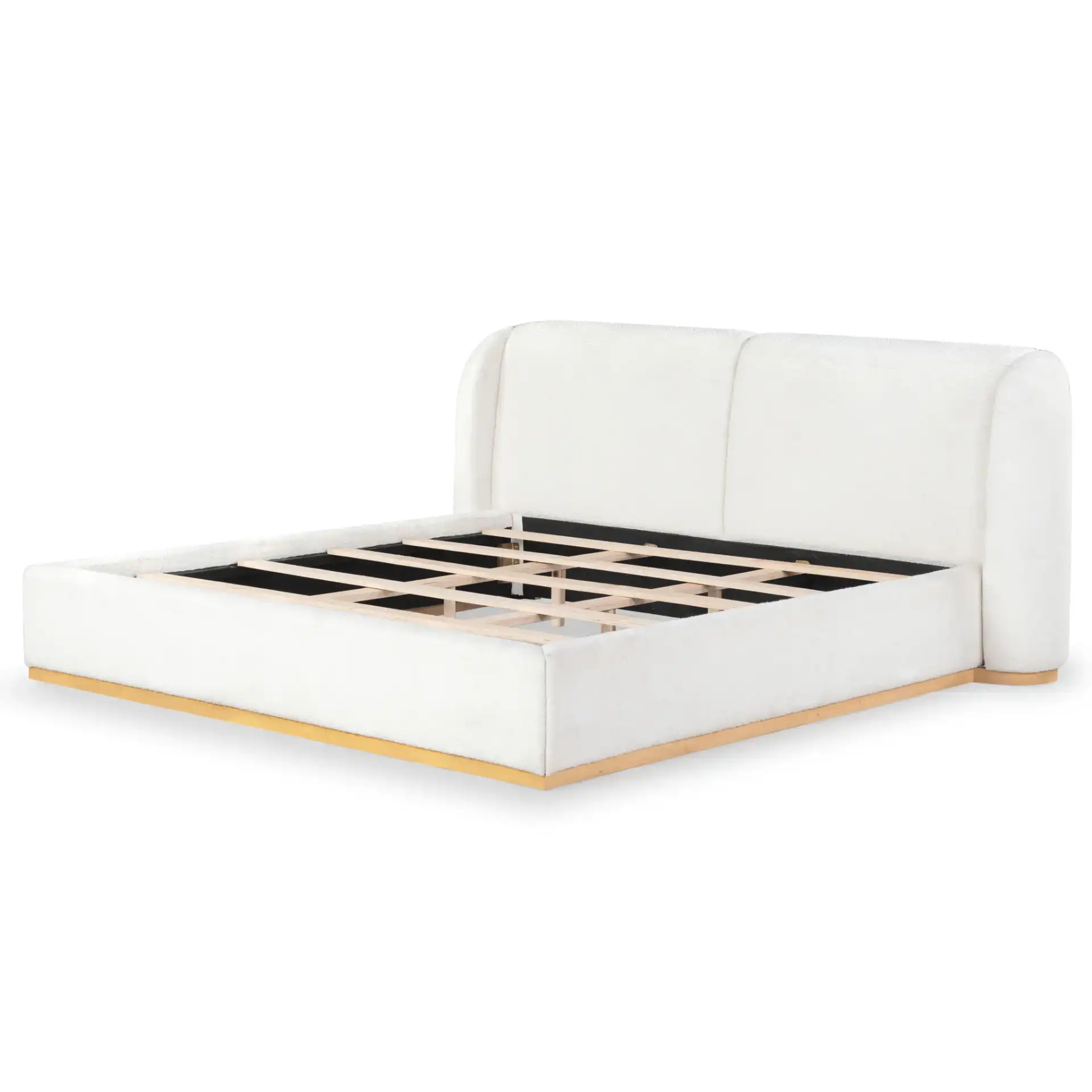 Martynia Boucle Bed in Ivory / Natural