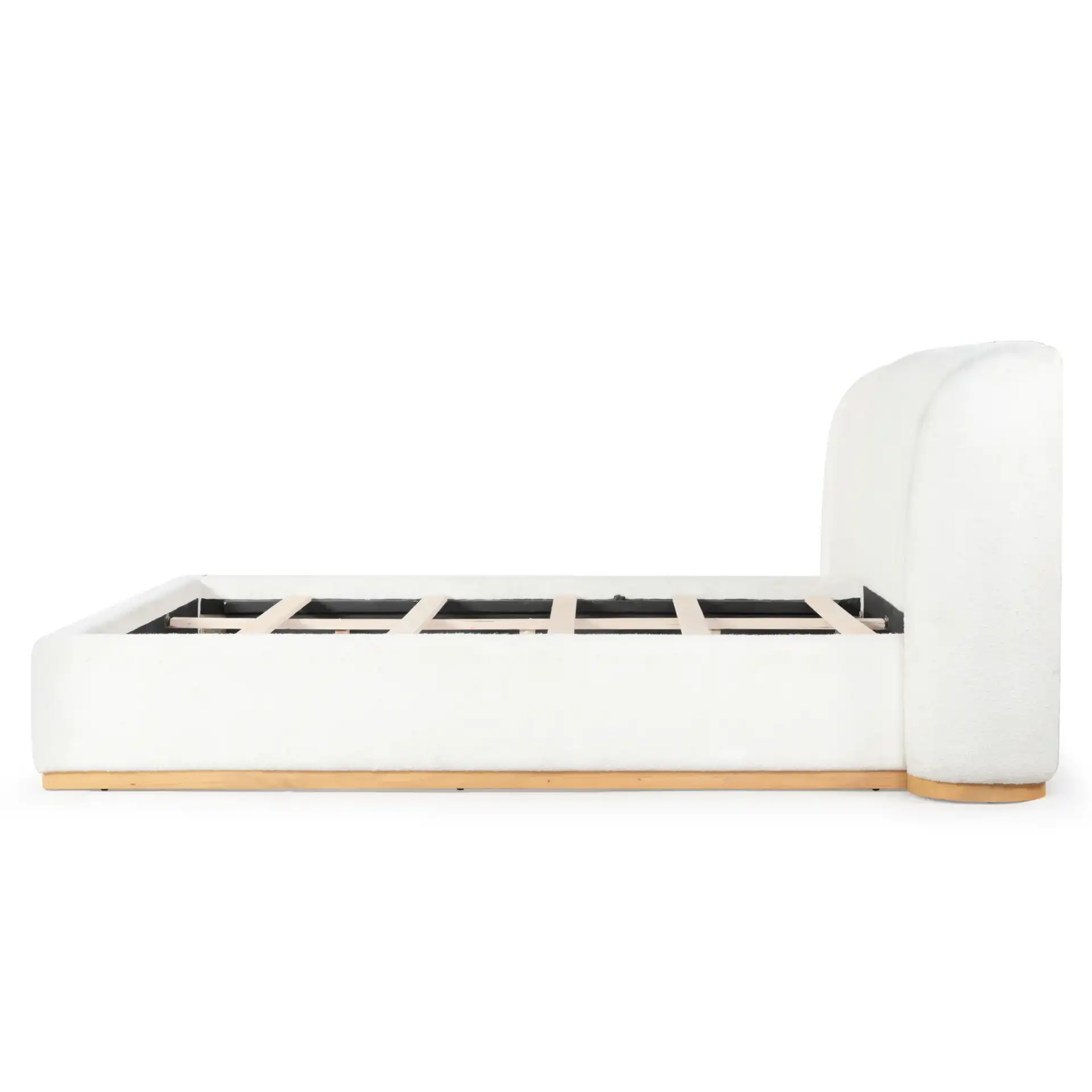 Martynia Boucle Bed in Ivory / Natural, detail view