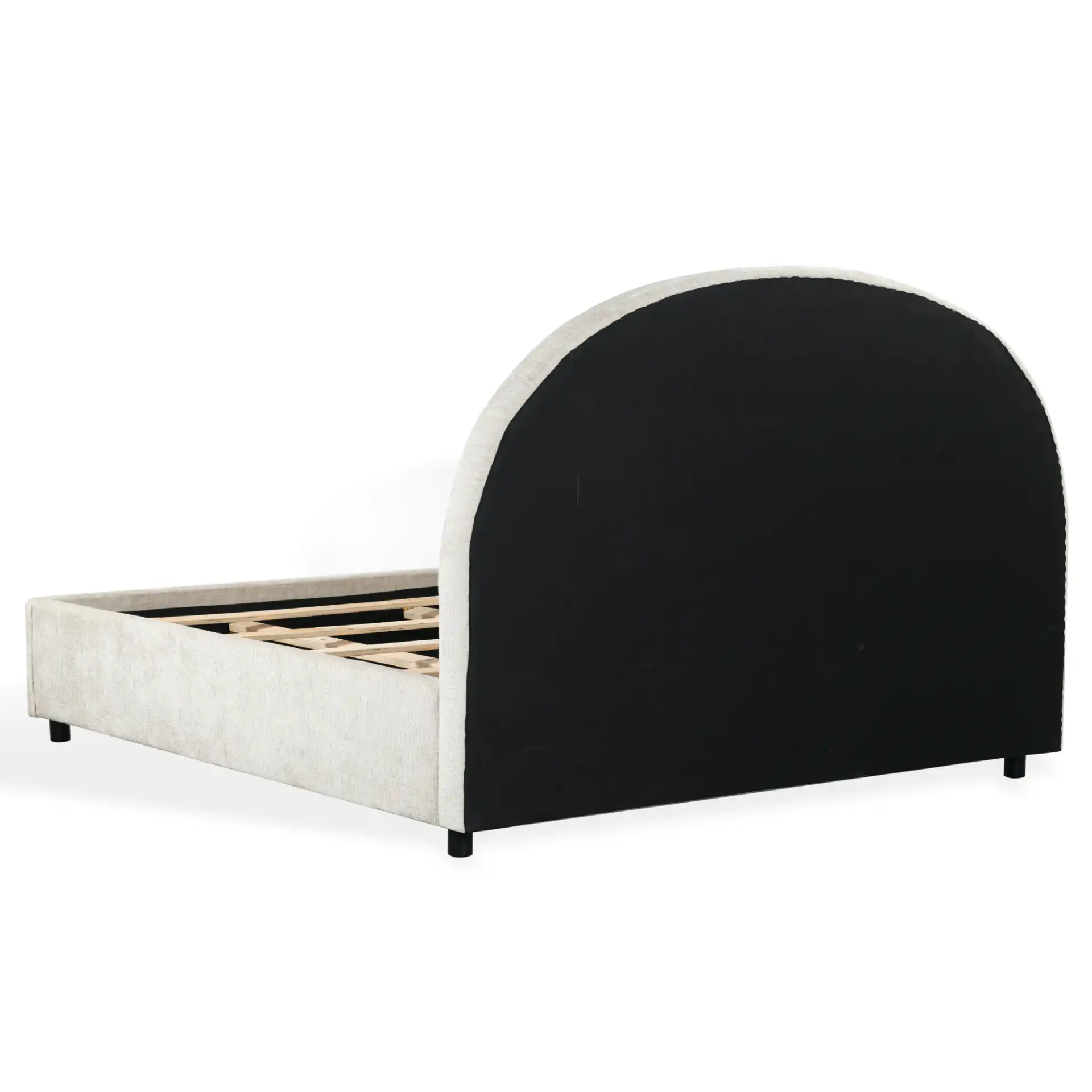 Kaylilly Chenille Bed in Cream / Black, detail view