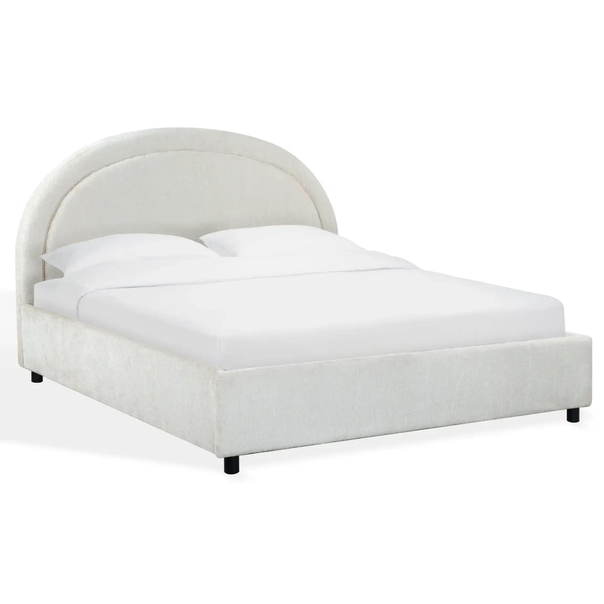 Kaylilly Chenille Bed in Cream / Black