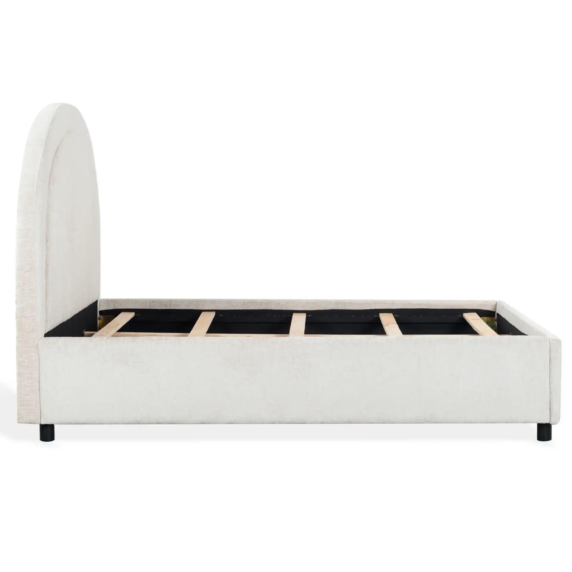 Kaylilly Chenille Bed in Cream / Black, detail view