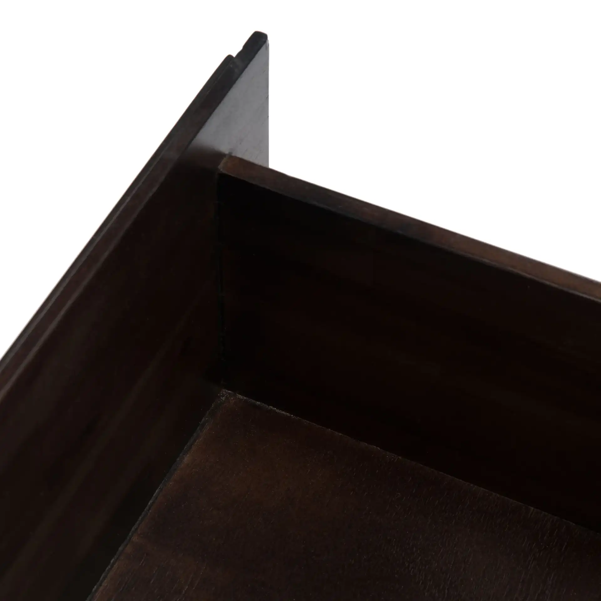 Emmarose Storage Platform Bed in Chocolate Brown / Black in a styled room