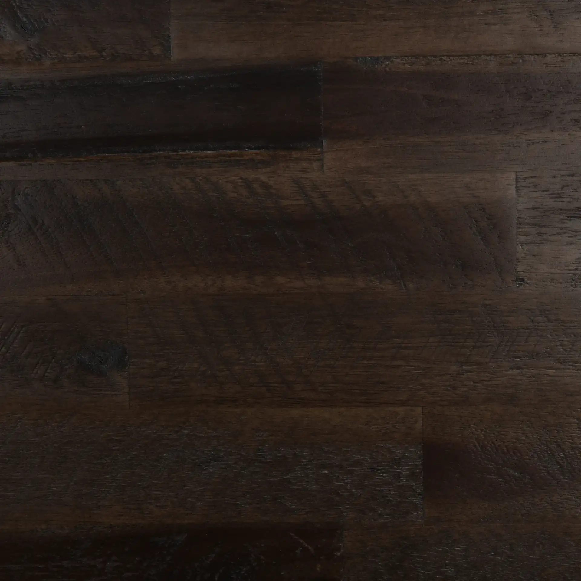 Emmarose Storage Platform Bed in Chocolate Brown / Black, detail view