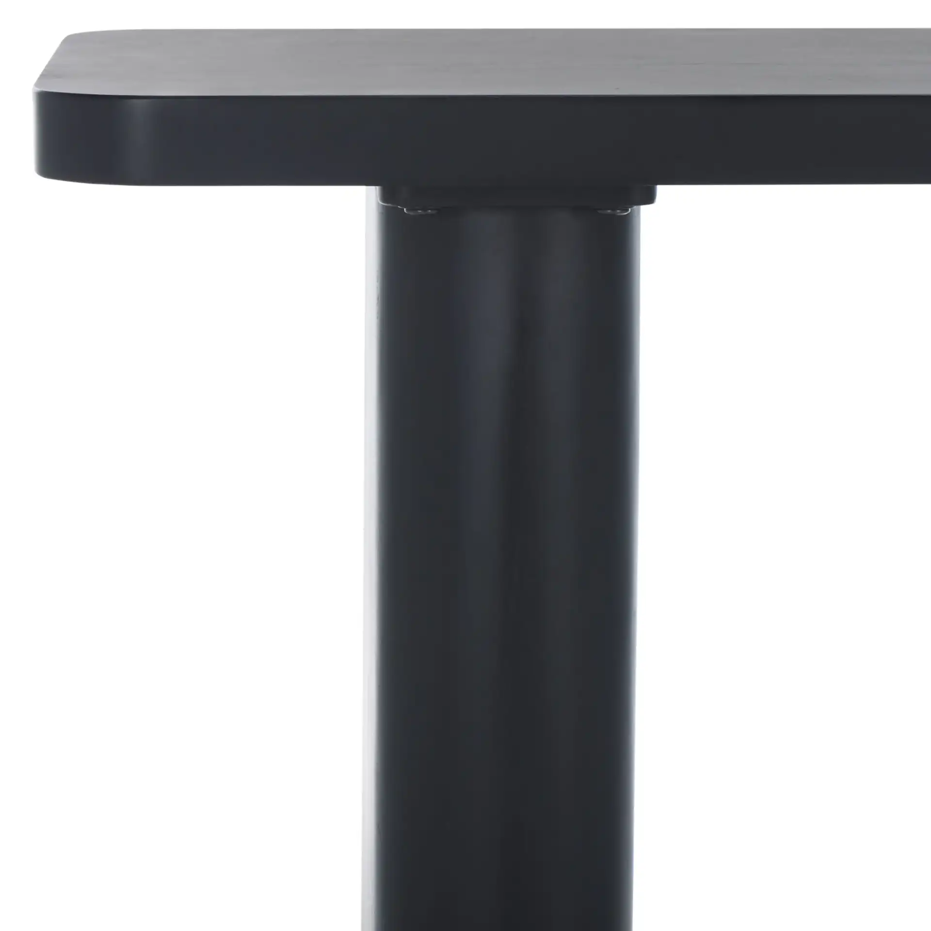 Martinelli Wood Console Table in Black in a styled room