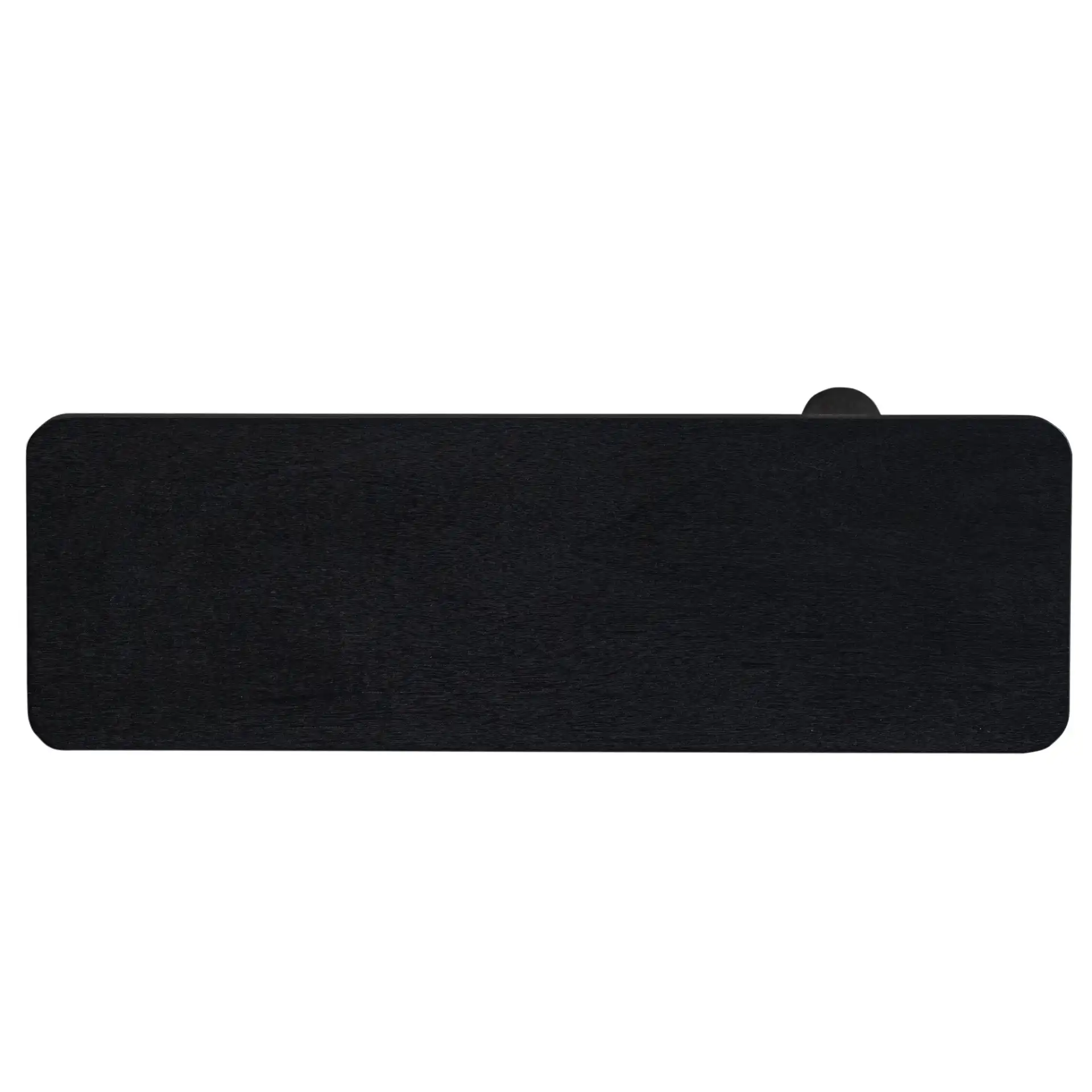 Martinelli Wood Console Table in Black, detail view