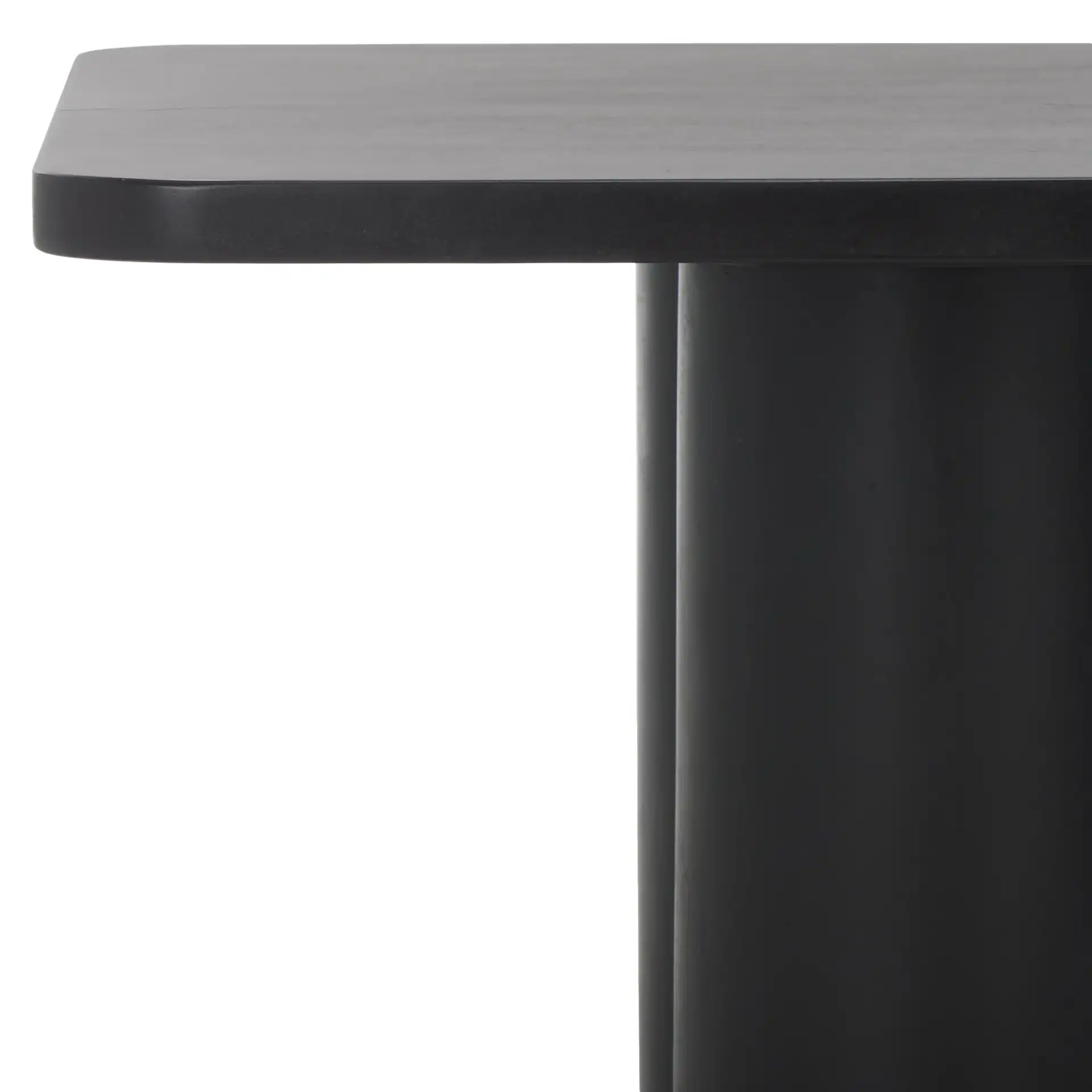Kathalina Wood Coffee Table in Black in a styled room