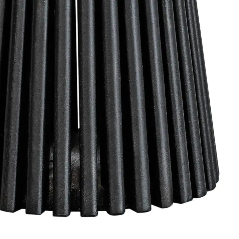 Penelope Wood Accent Table in Black, detail view