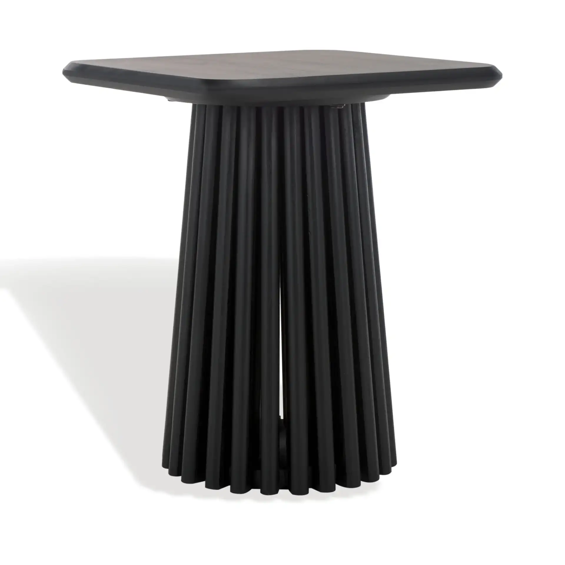 Penelope Wood Accent Table in Black, detail view