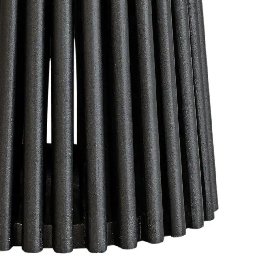 Penelope Wood Console Table in Black, detail view