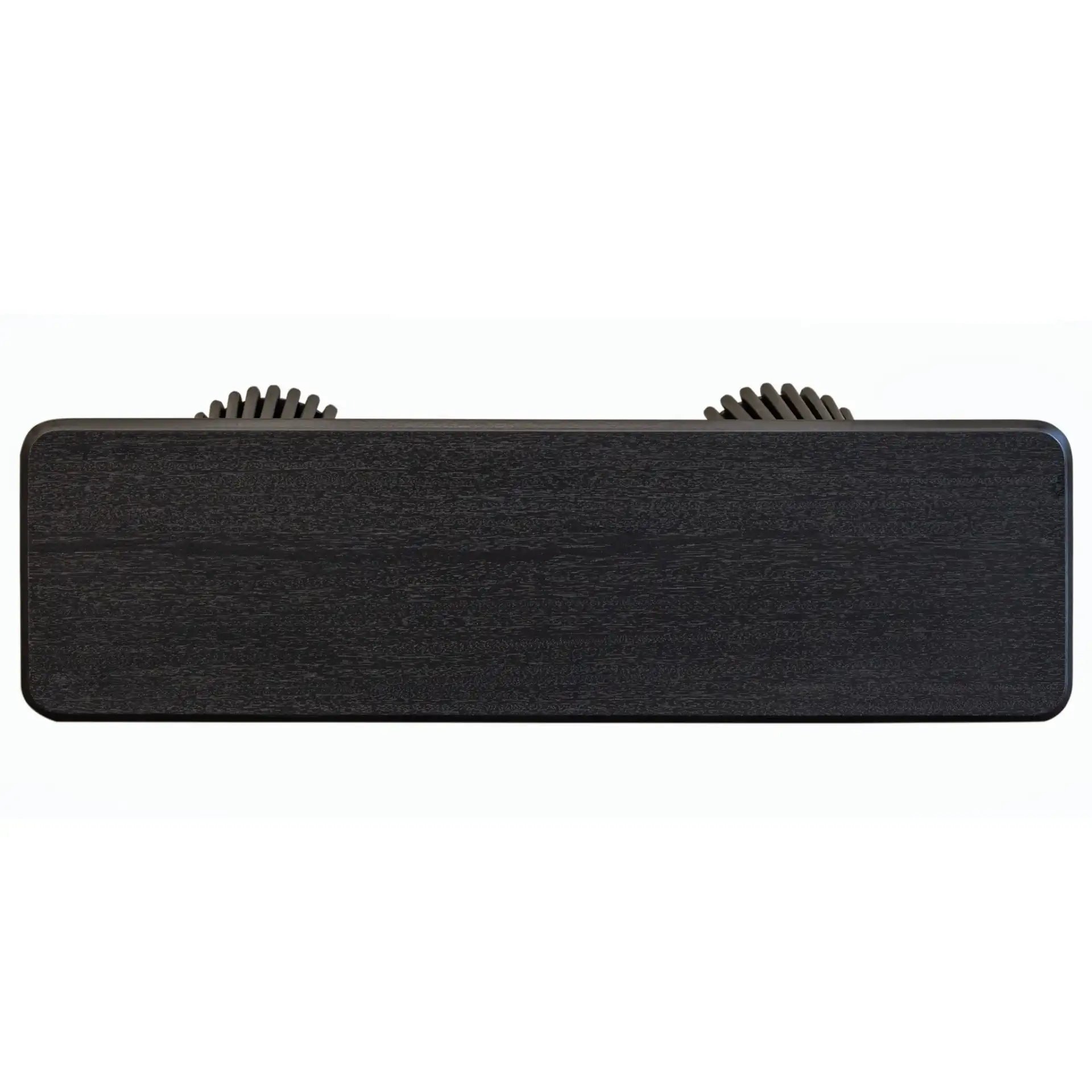 Penelope Wood Console Table in Black, detail view