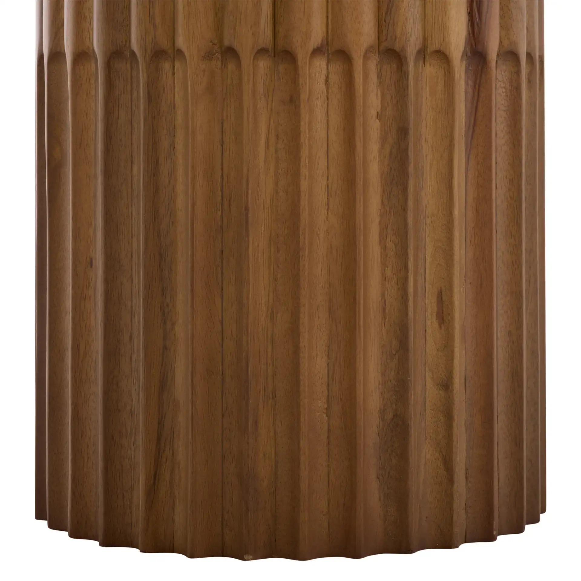 Treyshawn Console Table in Walnut, detail view