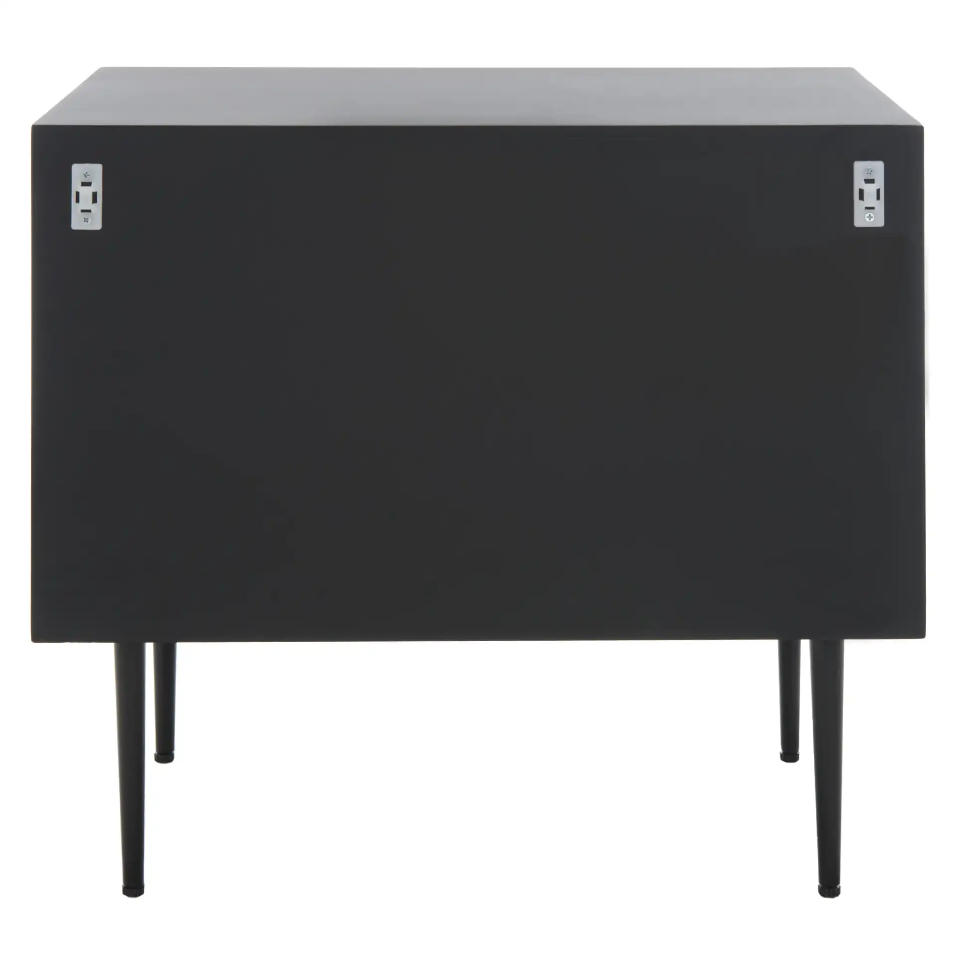 Kimori Two-Drawer Nightstand in Black / White, detail view