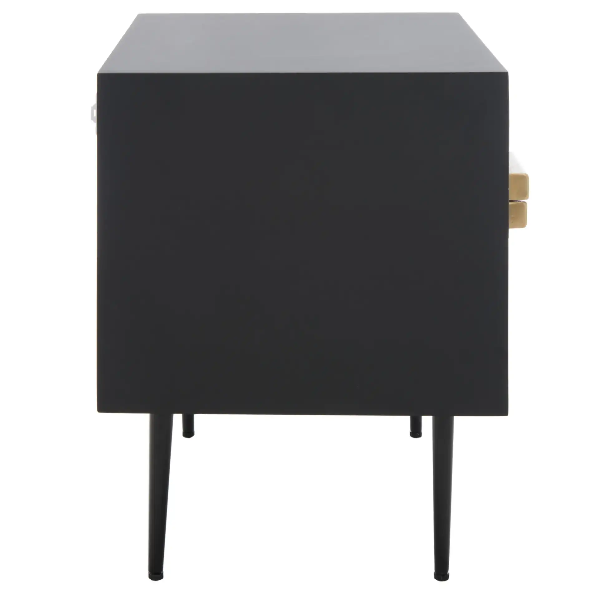 Kimori Two-Drawer Nightstand in Black / White, detail view