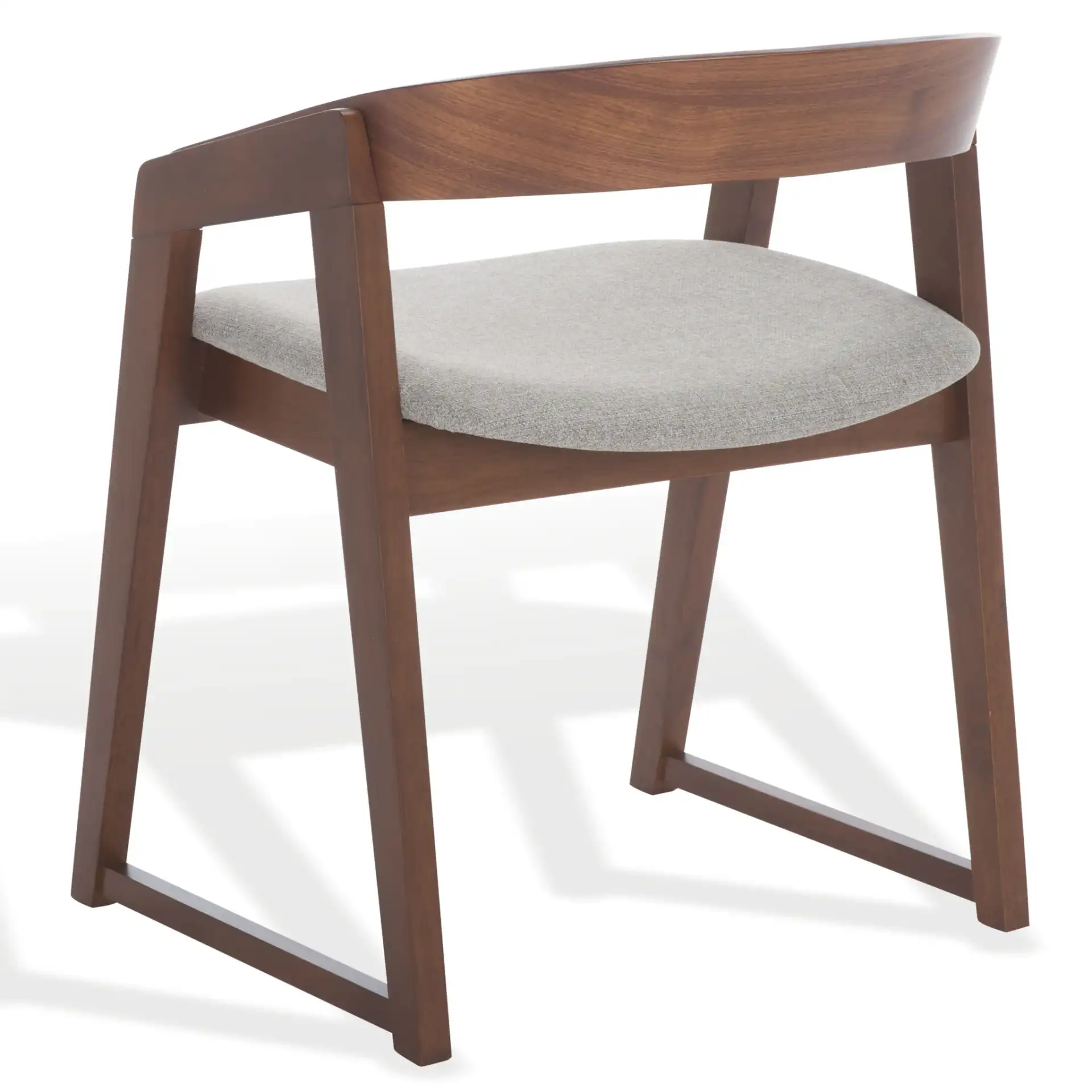 Hildabryna Wood Dining Chair (Set of 2) in Walnut / Light Gray, detail view