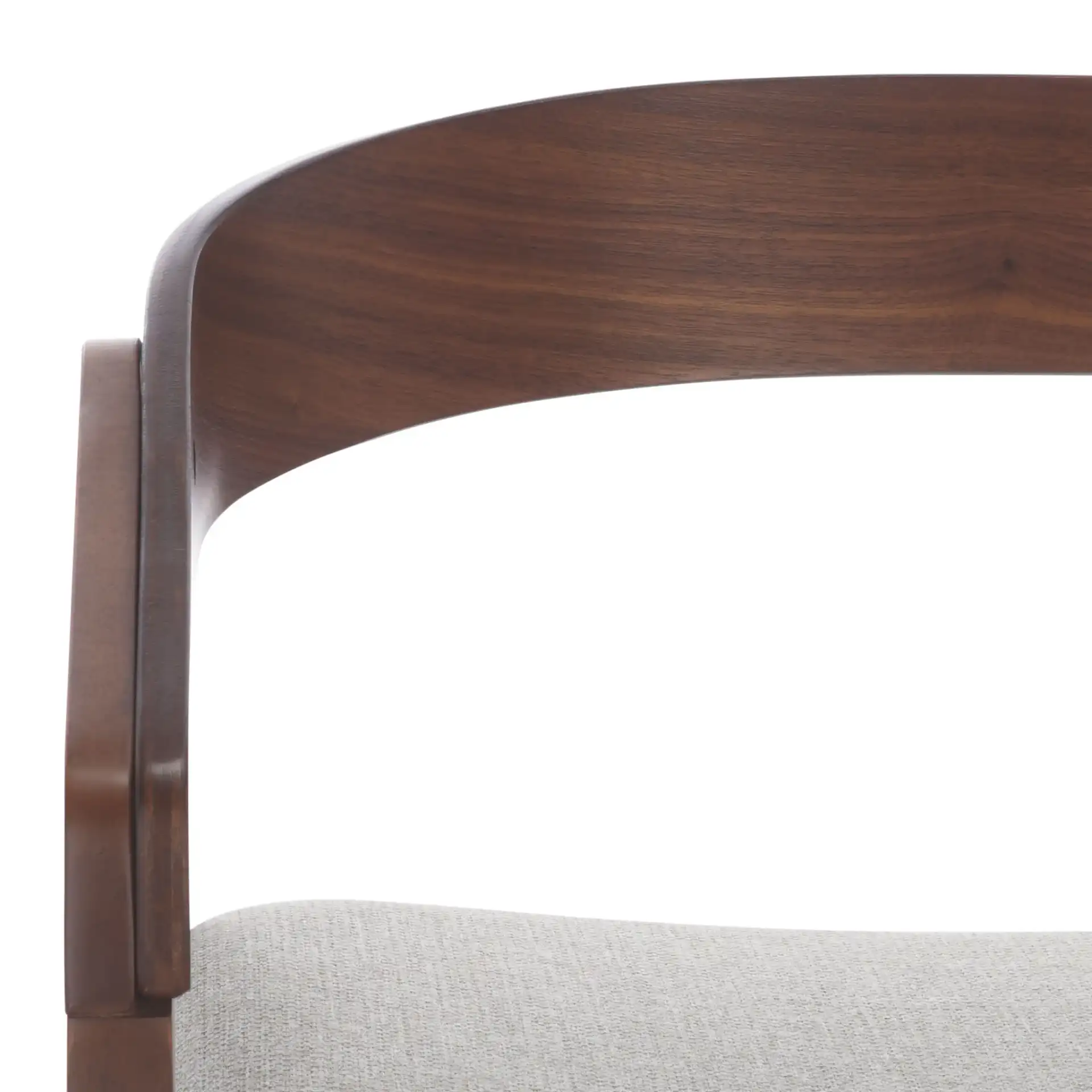 Hildabryna Wood Dining Chair (Set of 2) in Walnut / Light Gray in a styled room