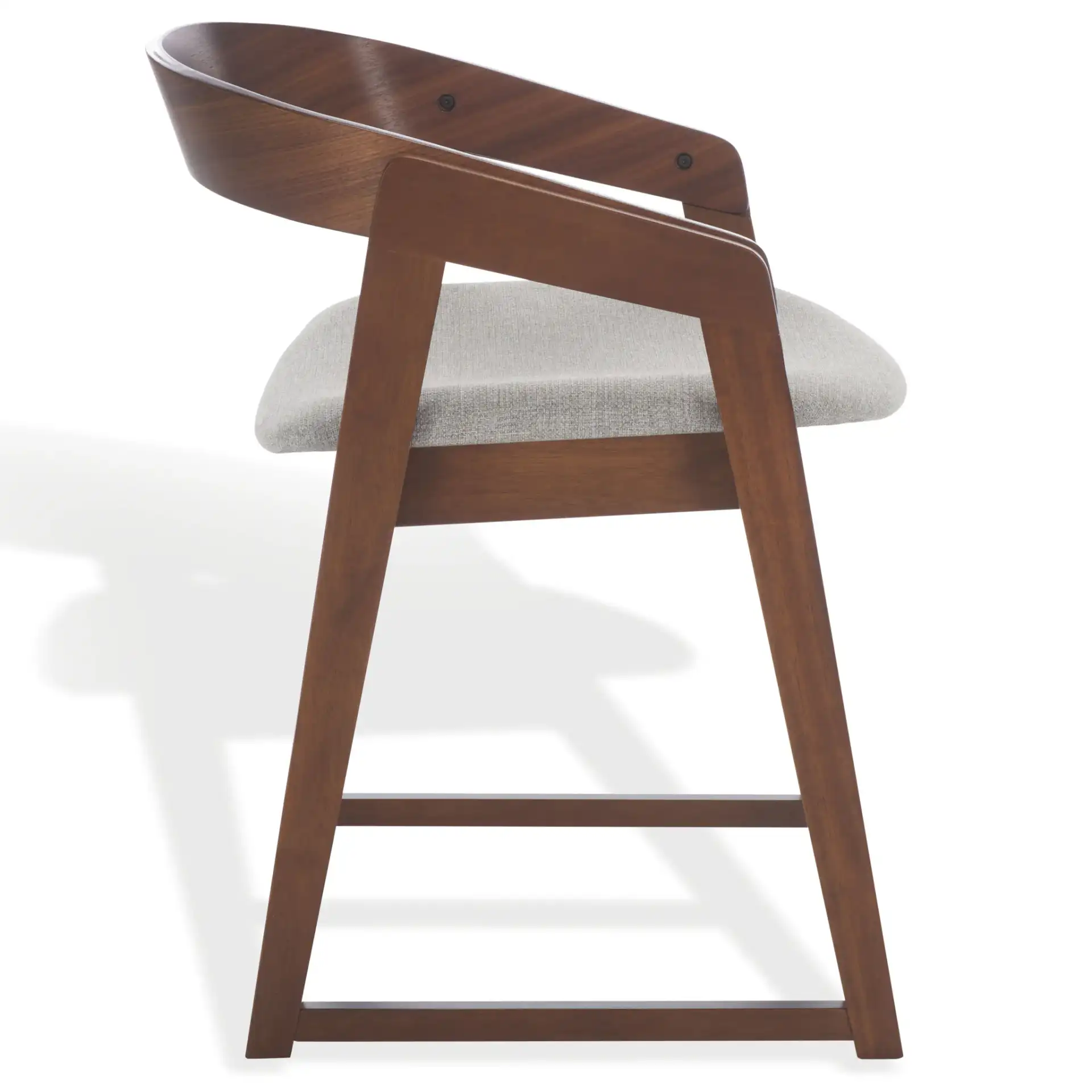 Hildabryna Wood Dining Chair (Set of 2) in Walnut / Light Gray, detail view