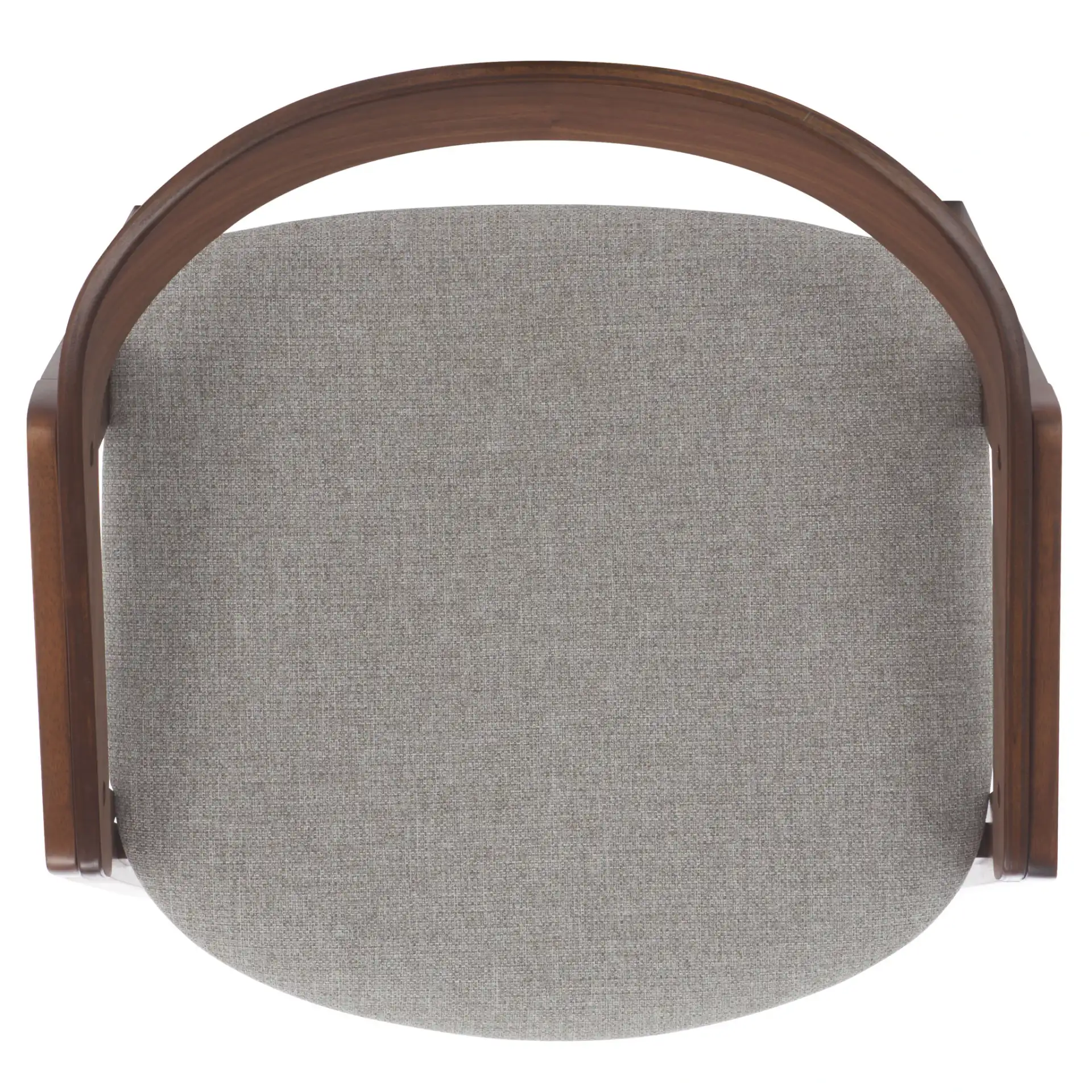 Hildabryna Wood Dining Chair (Set of 2) in Walnut / Light Gray, detail view
