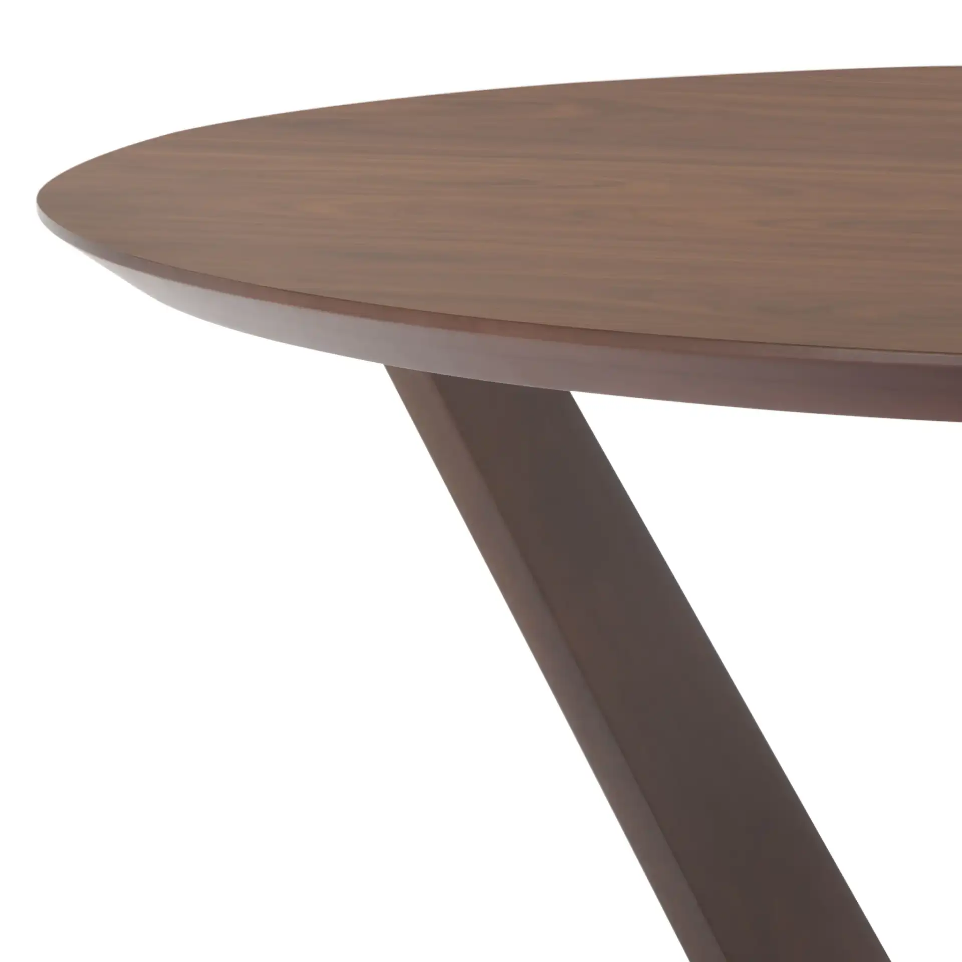 Hildabryna Round Wood Dining Table in Walnut in a styled room