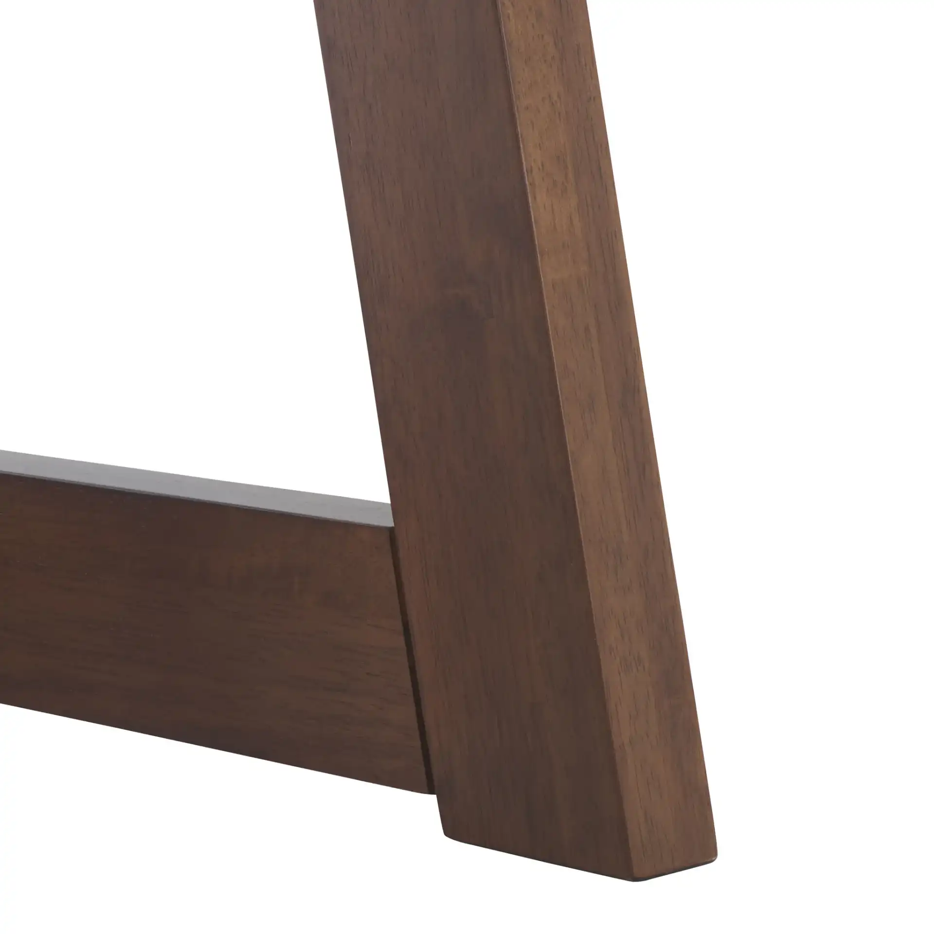 Leroux Rectangular Wood Dining Table in Walnut, detail view