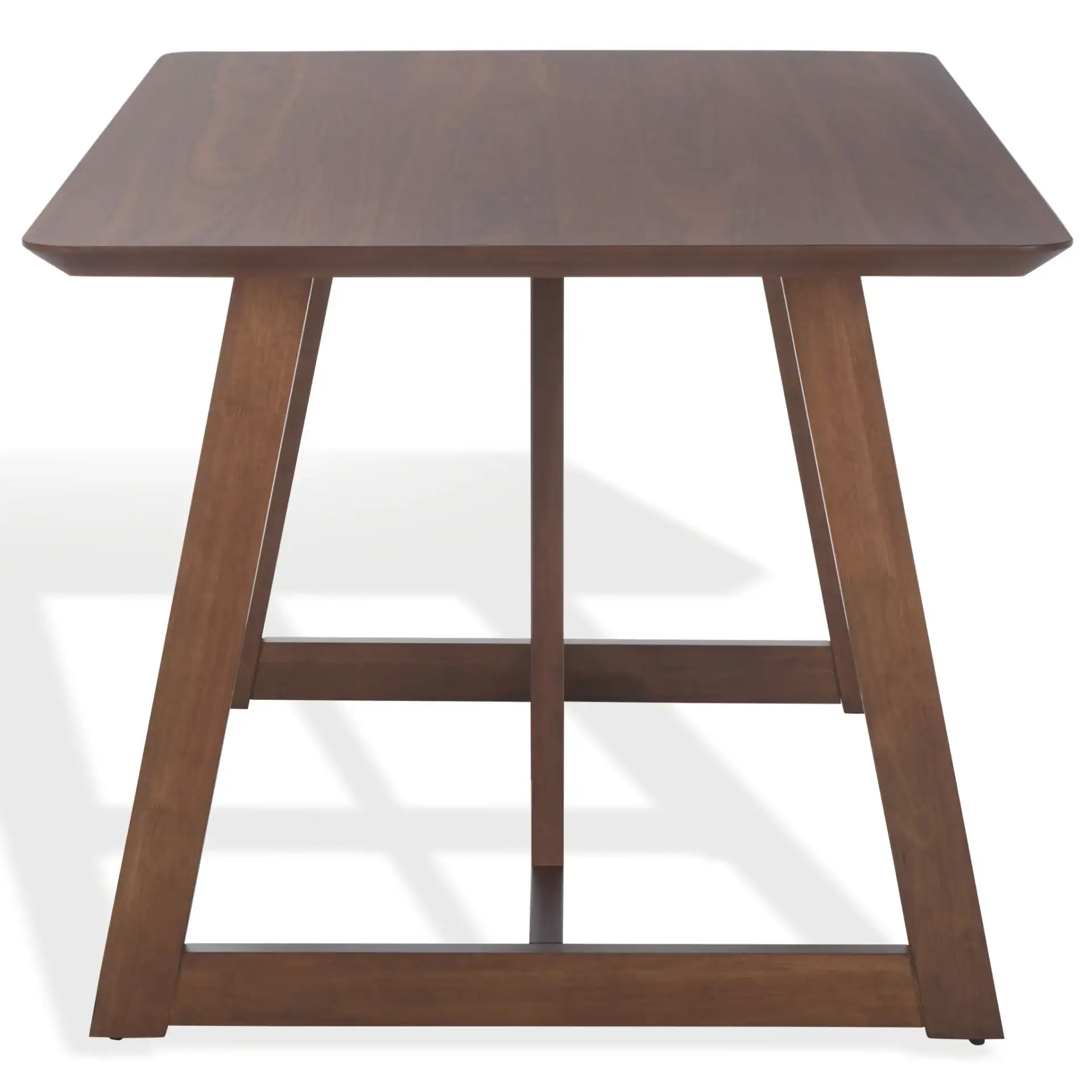 Leroux Rectangular Wood Dining Table in Walnut, detail view