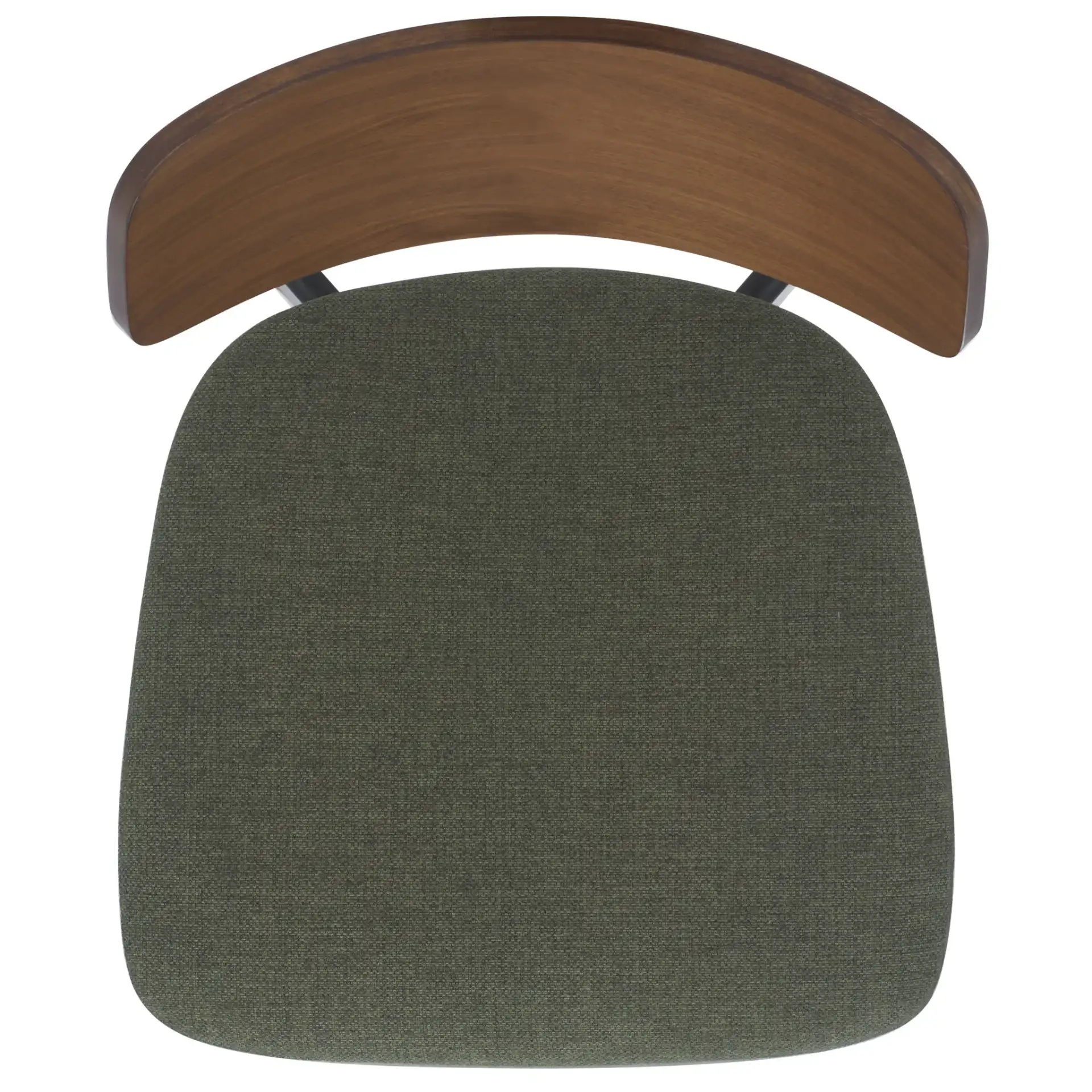 Divya Wood Dining Chair (Set of 2) in Walnut / Light Gray, detail view
