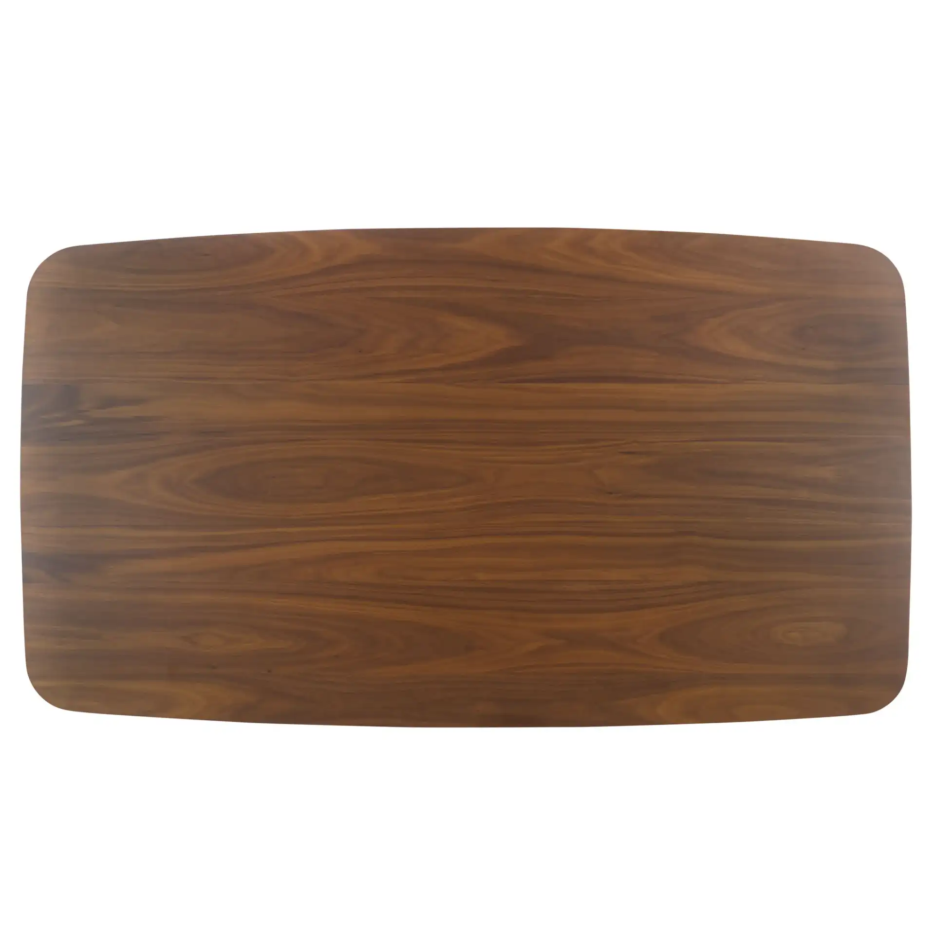 Divya Rectangular Wood Dining Table in Walnut / Black, detail view