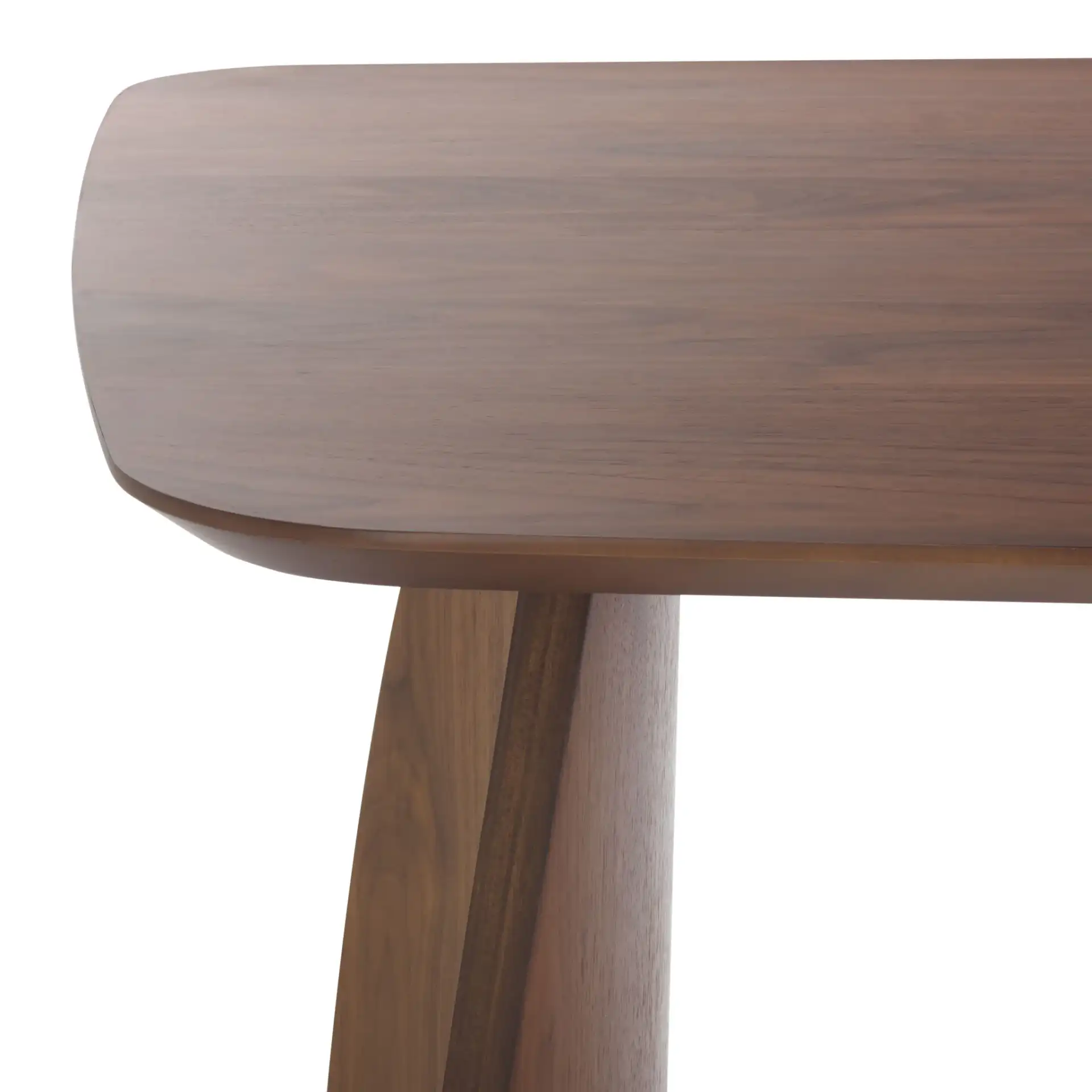 Kayleen Rectangular Wood Dining Table in Walnut in a styled room