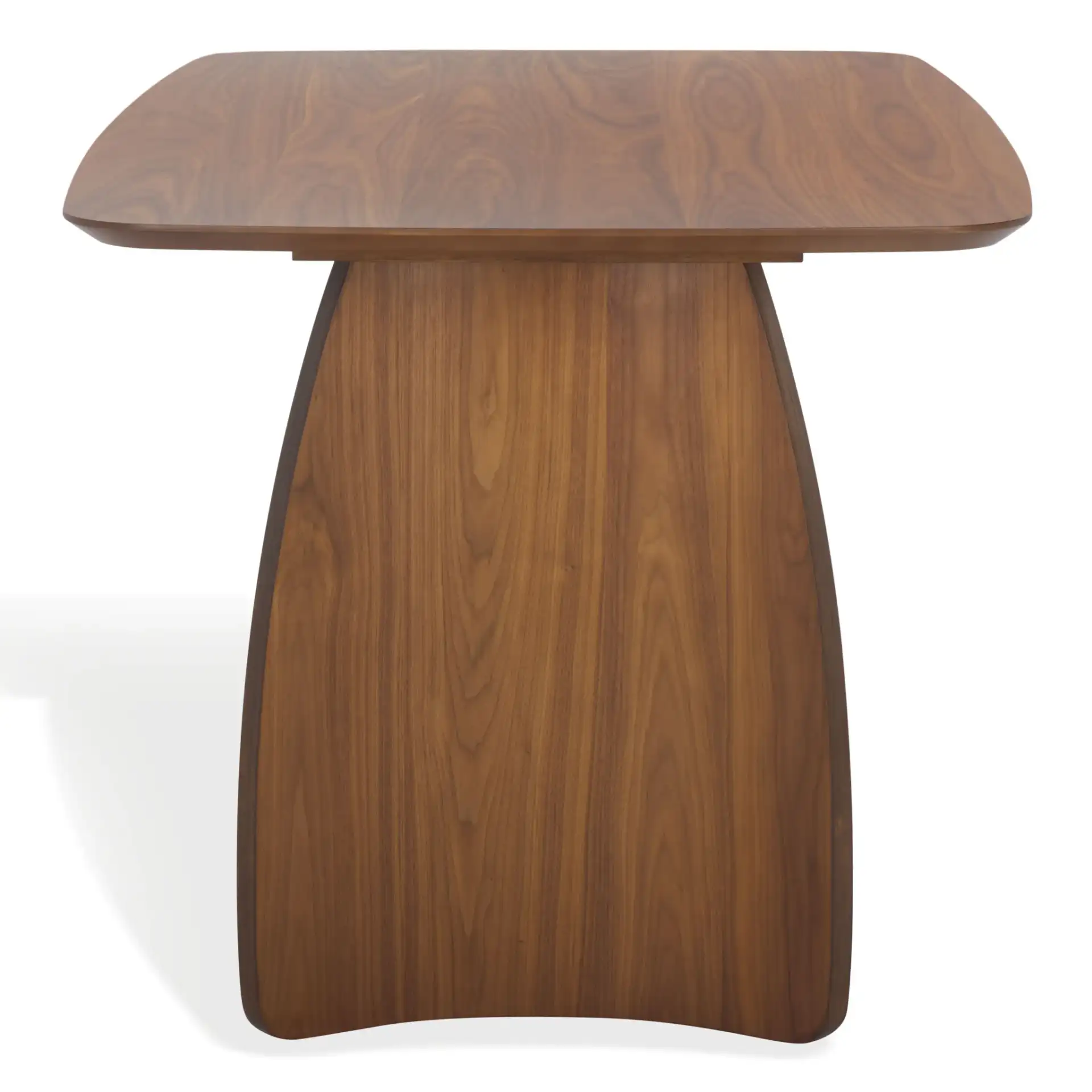 Kayleen Rectangular Wood Dining Table in Walnut, detail view