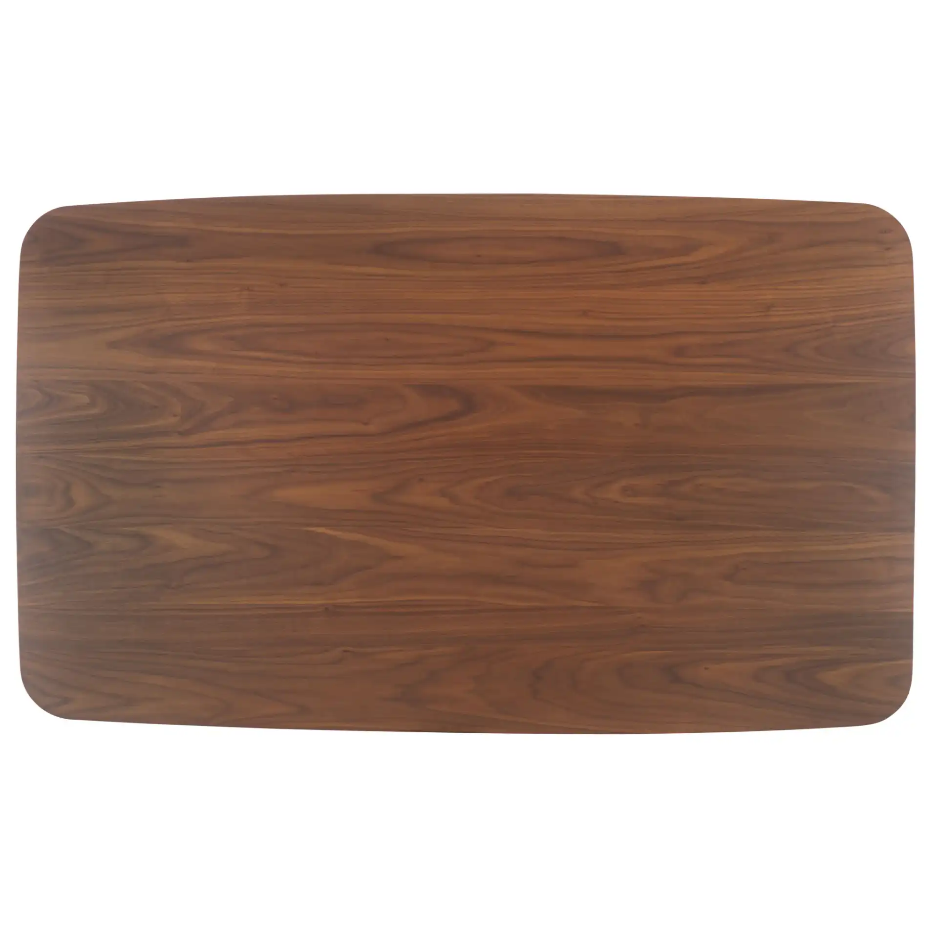 Kayleen Rectangular Wood Dining Table in Walnut, detail view
