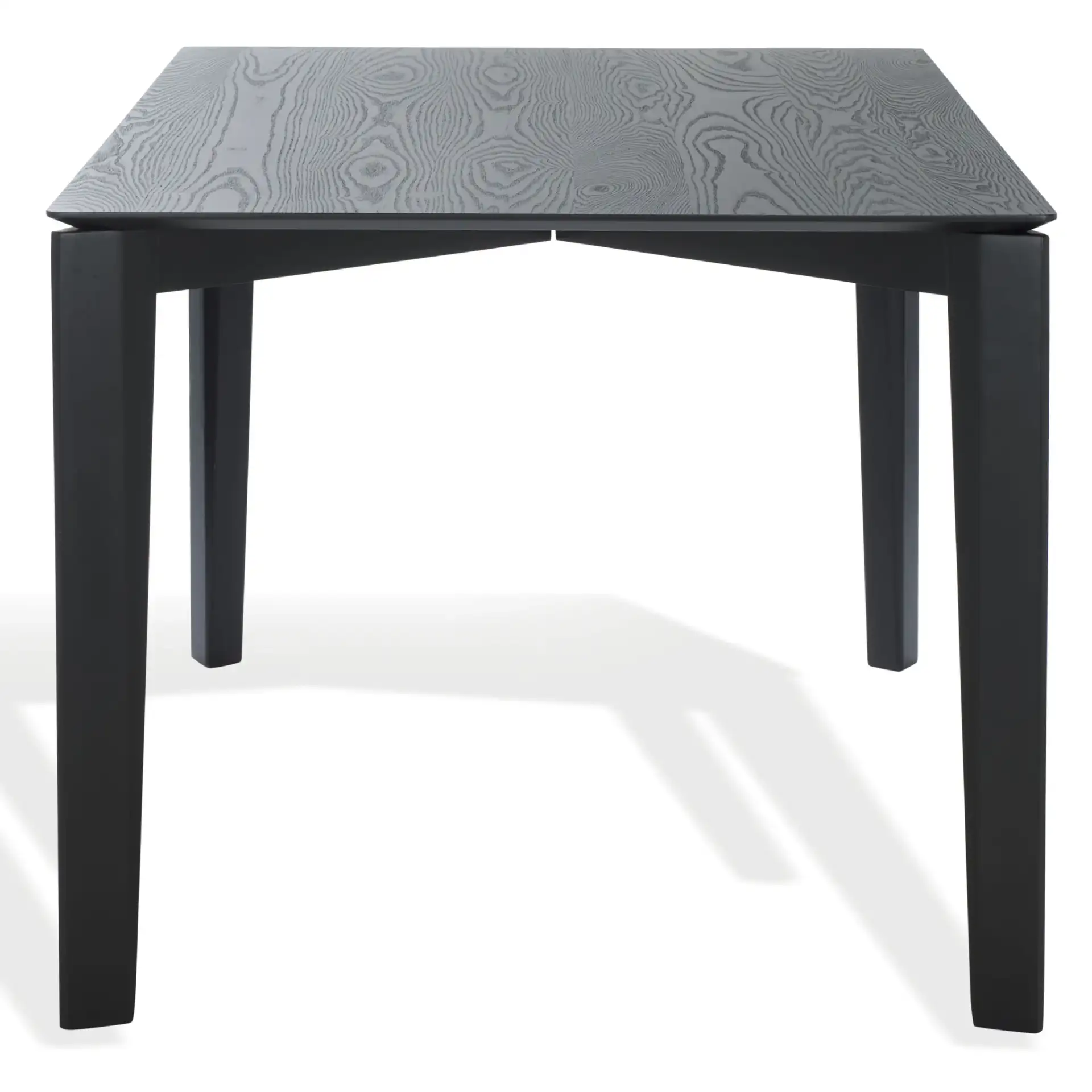 Alyssamarie Wood Dining Table in Black, detail view