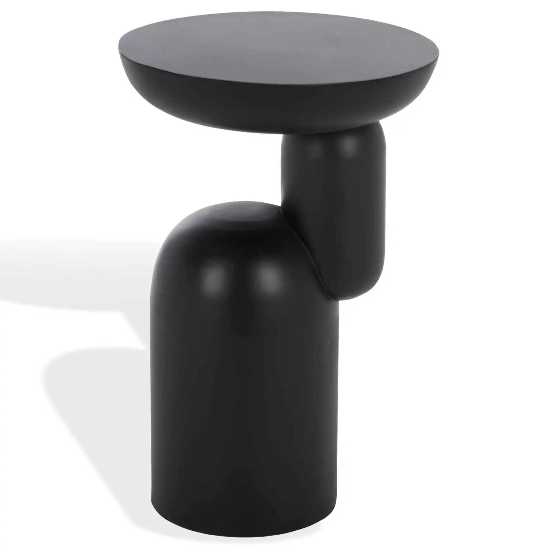 Donnastella Metal Accent Table in Black, detail view