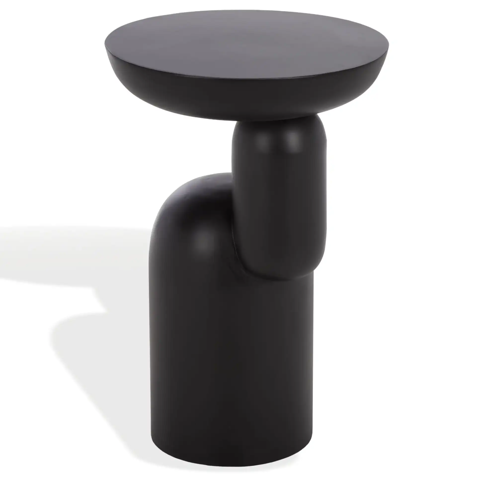 Donnastella Metal Accent Table in Black, detail view