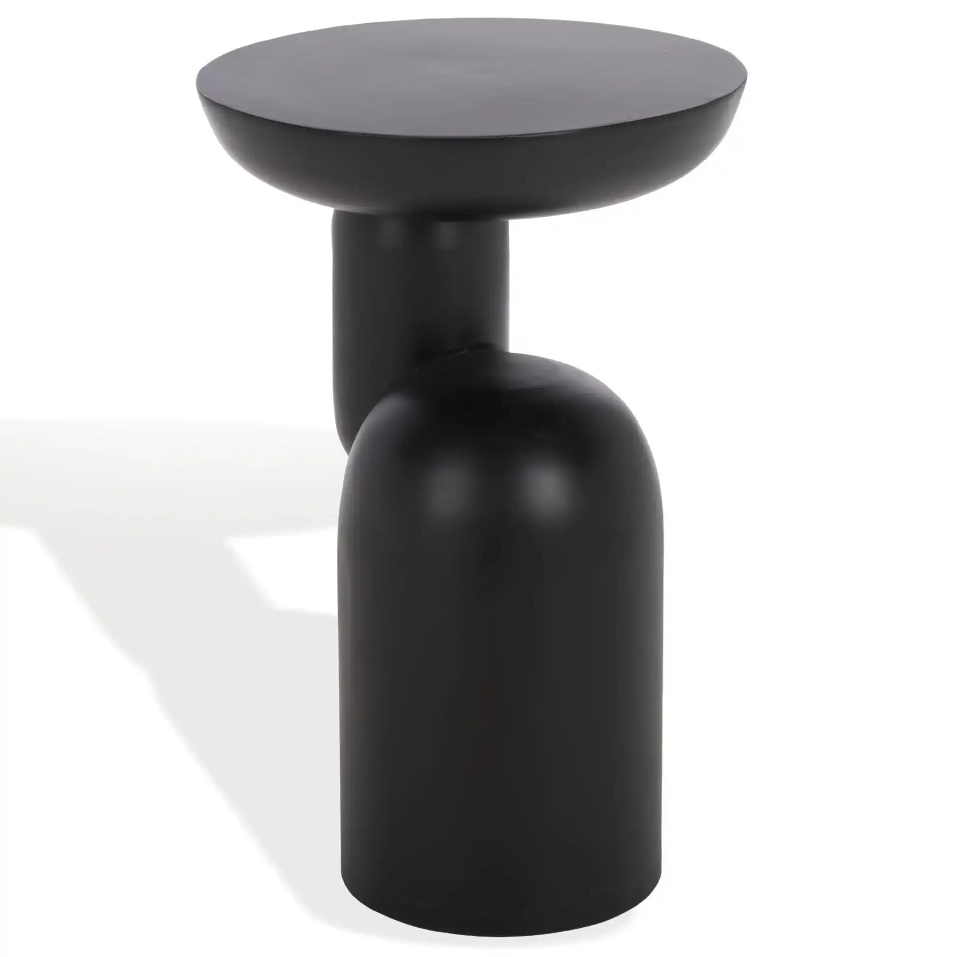 Donnastella Metal Accent Table in Black, detail view