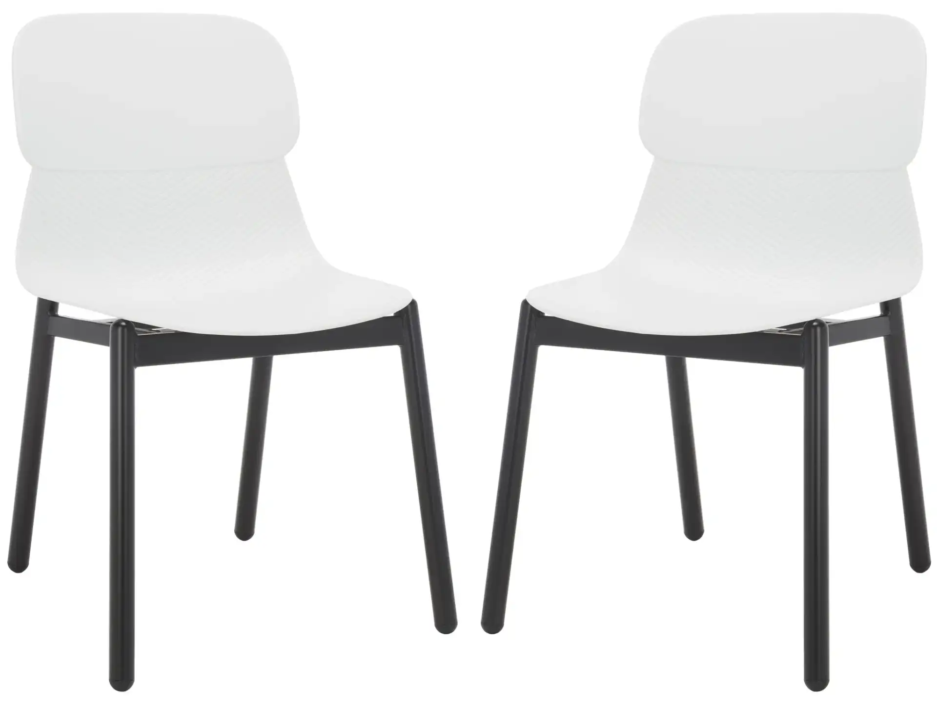 Abbie Molded Plastic Dining Chair (Set of 2) in Black