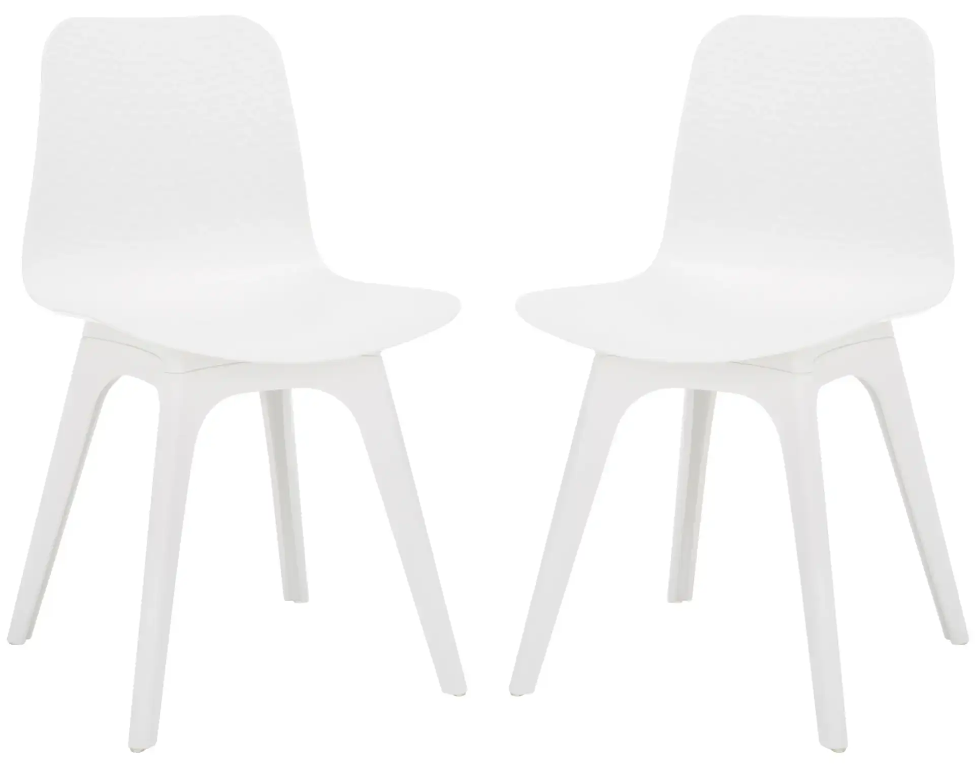 Damiano Molded Plastic Dining Chair (Set of 2) in Gray