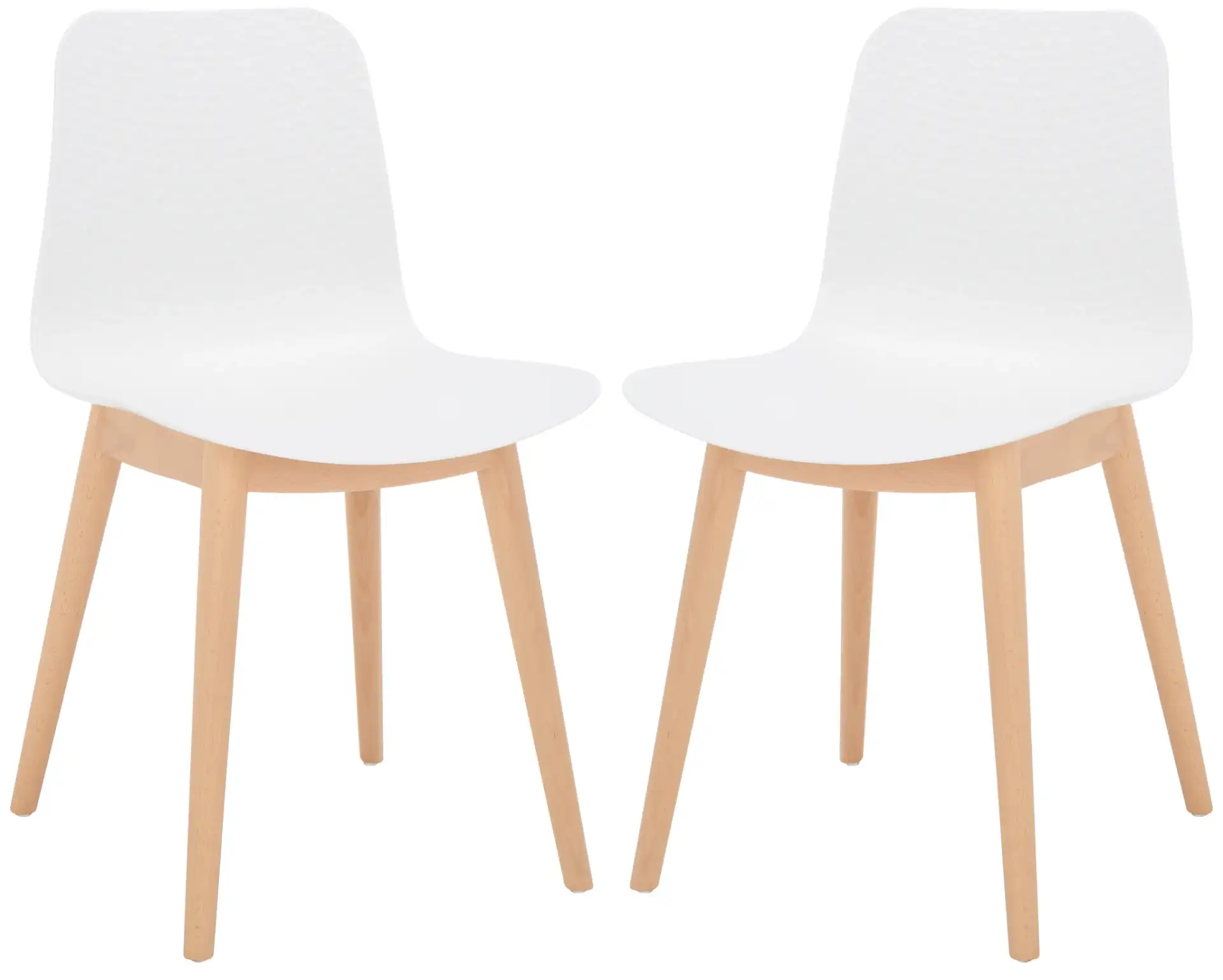 Haddie Molded Plastic Dining Chair (Set of 2) in Black / Natural