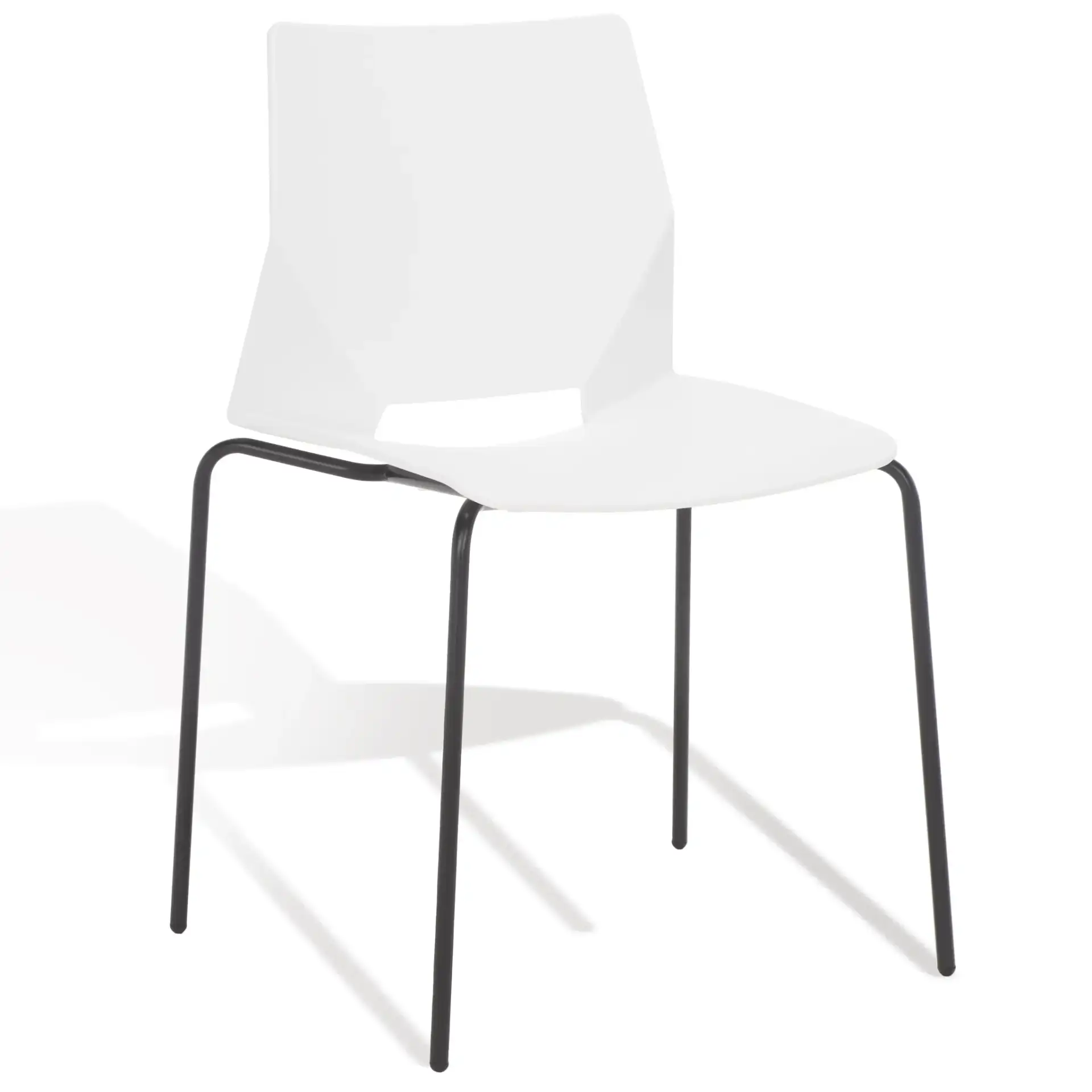 Nellie Molded Plastic Dining Chair (Set of 2) in Gray / Black