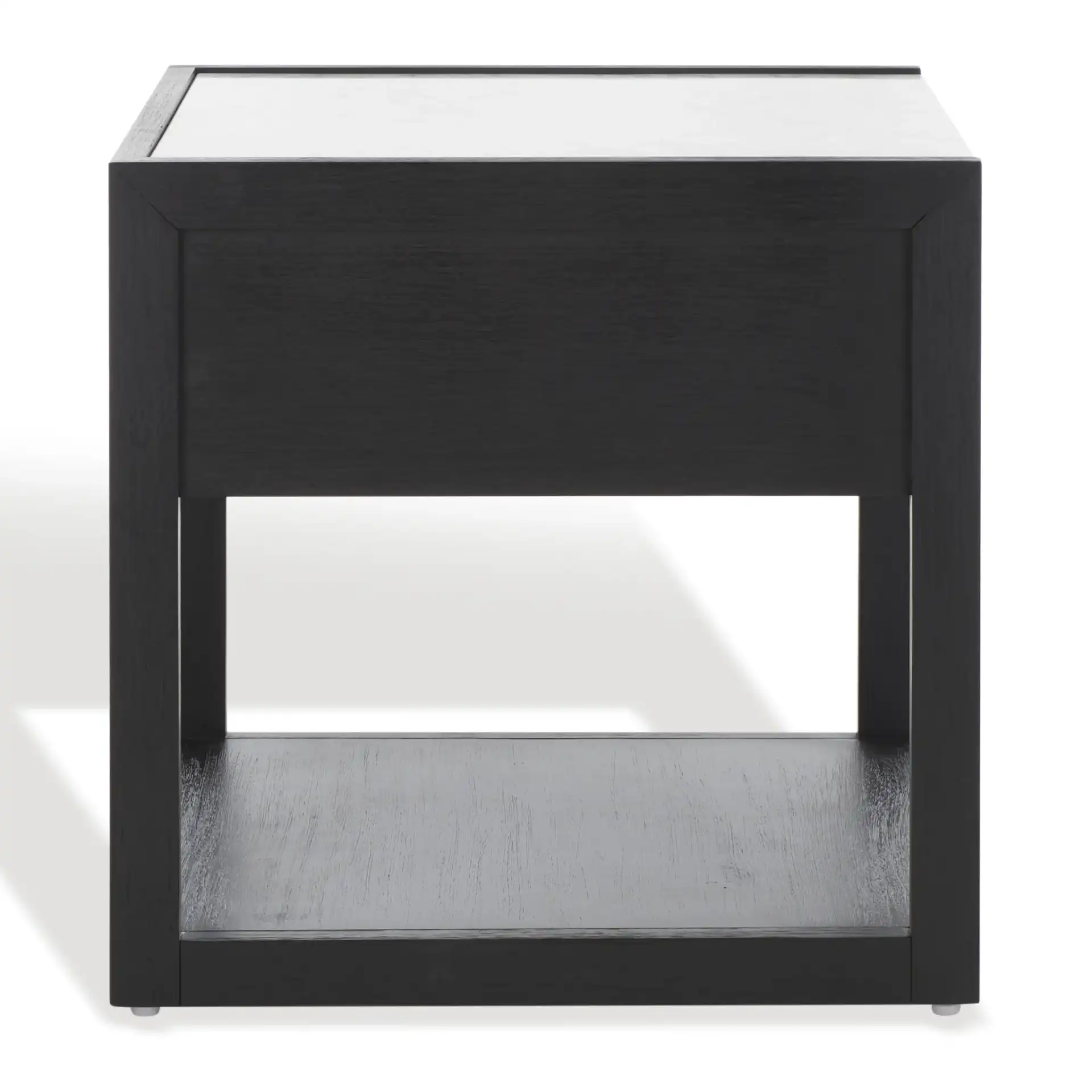 Adeline One-Drawer Nightstand in Black, detail view