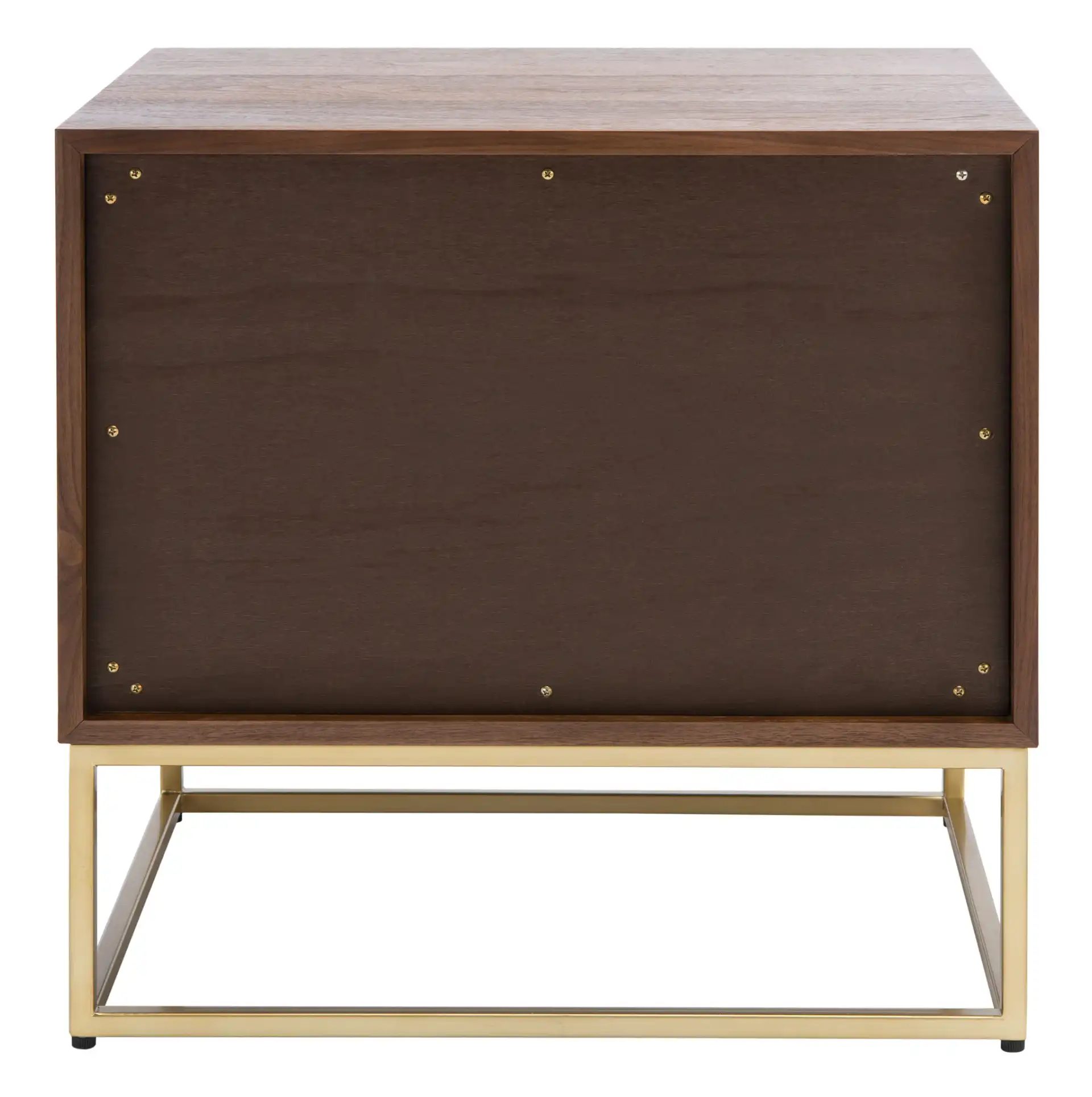 Adelyn Two-Drawer Nightstand in Charcoal / Gold, detail view