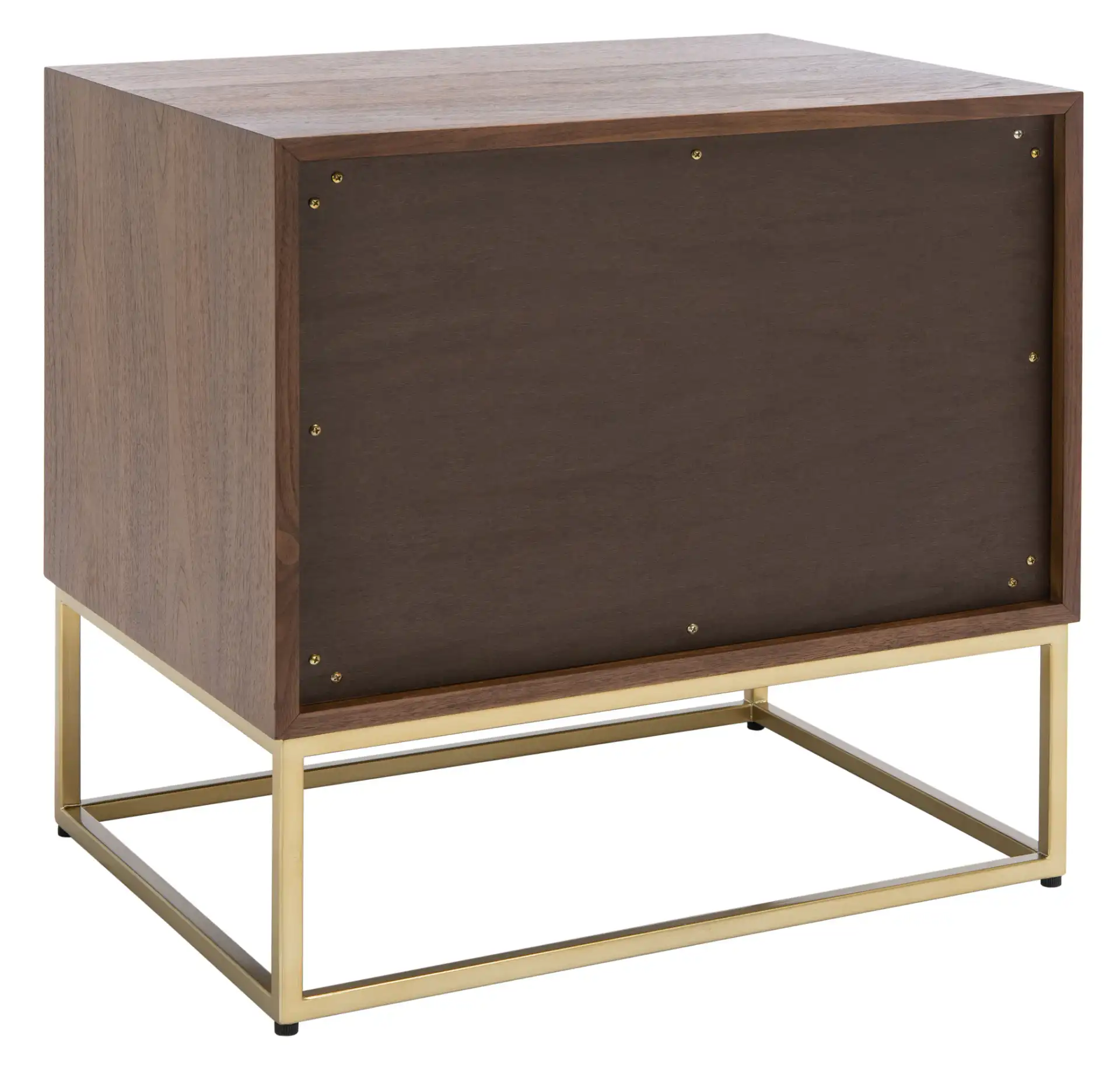 Adelyn Two-Drawer Nightstand in Charcoal / Gold, detail view