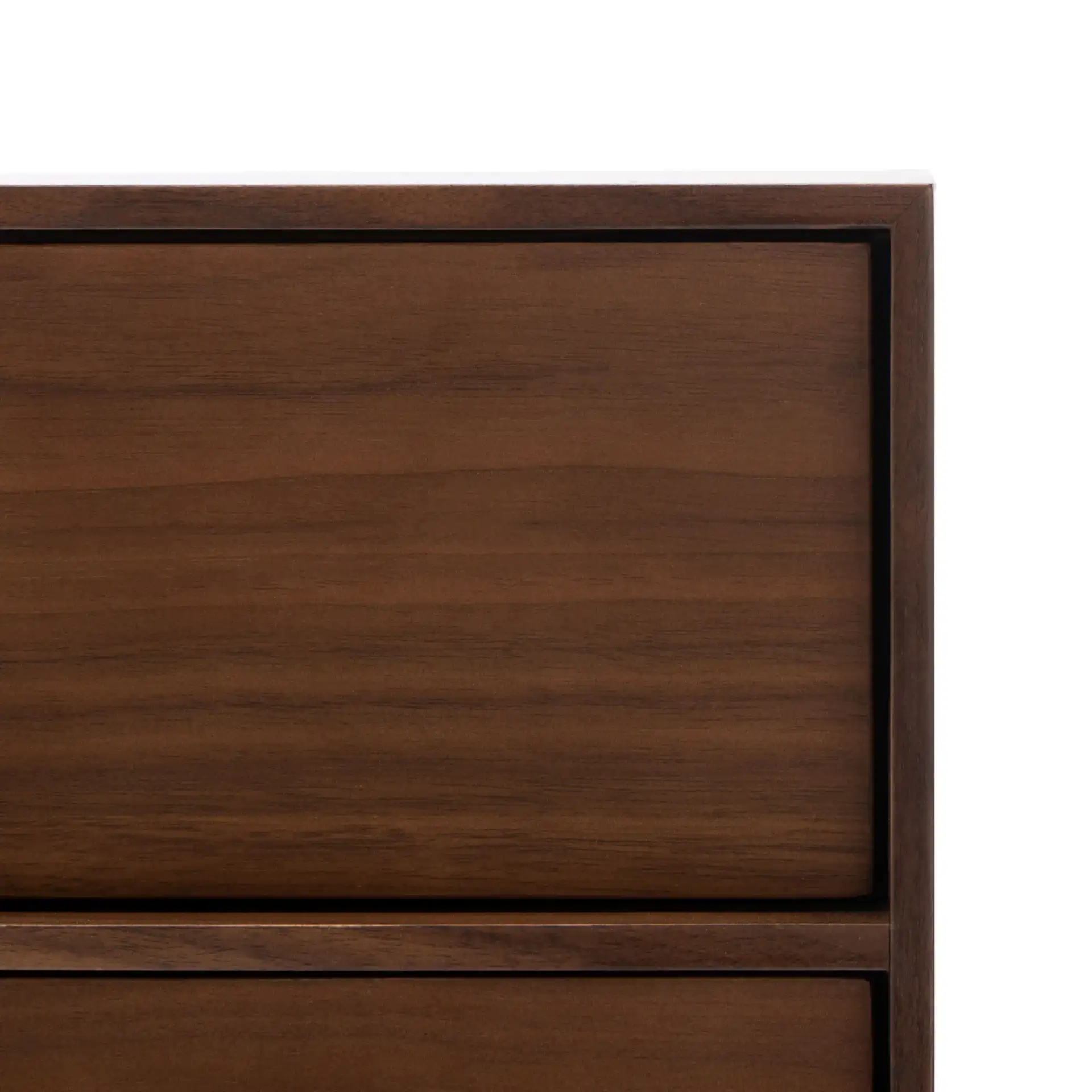 Adelyn Two-Drawer Nightstand in Charcoal / Gold in a styled room